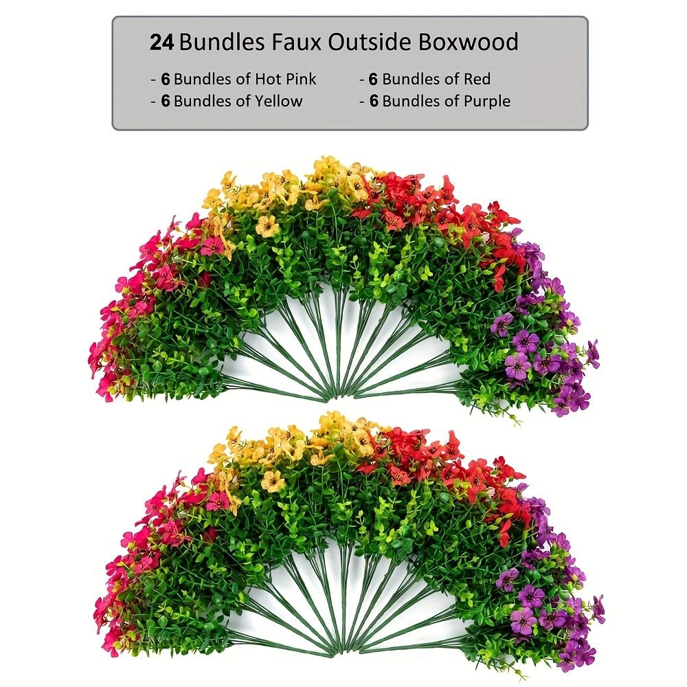 24 ramos de flores de Navidad artificiales, realistas, para árbol y decoración
