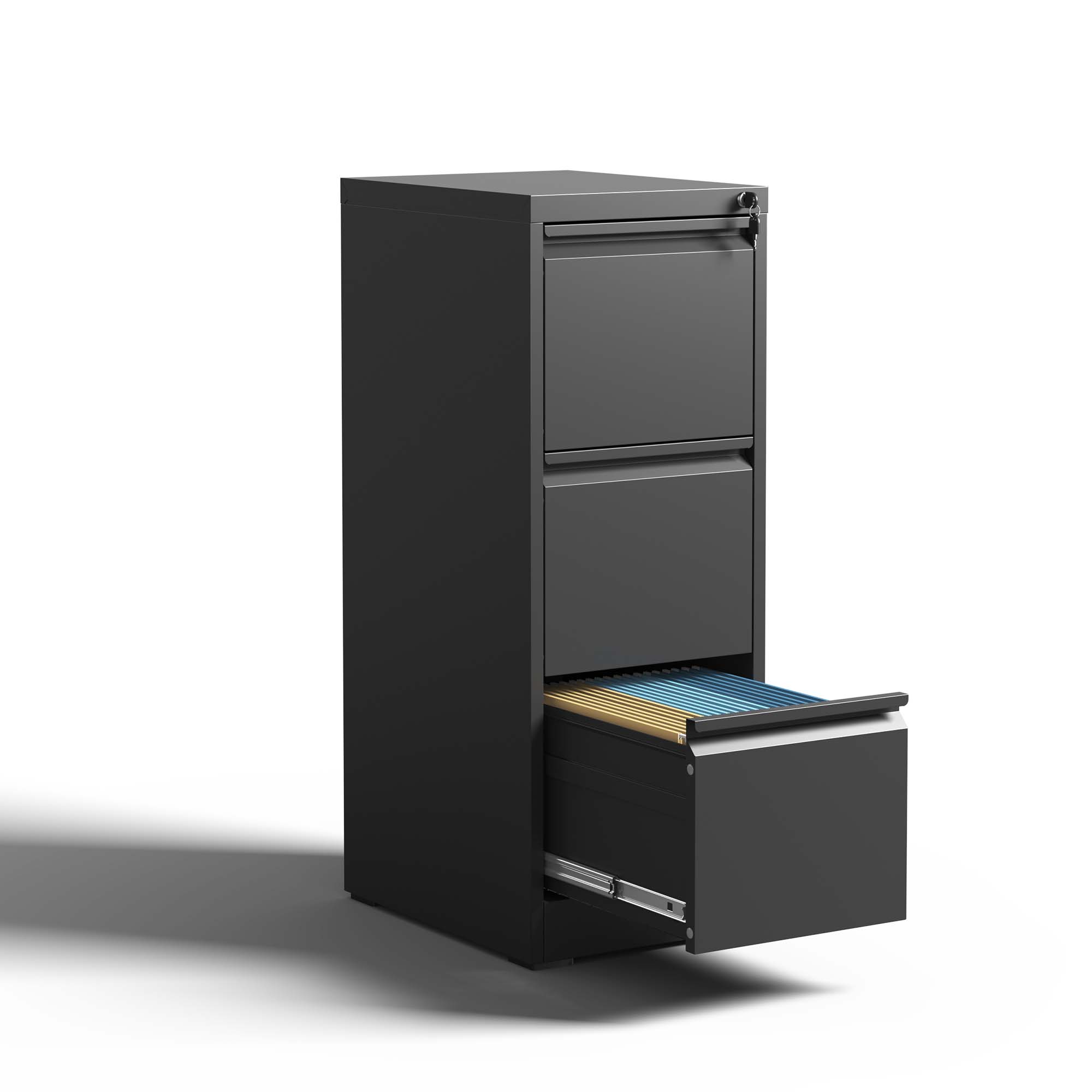 3 Drawer Metal Vertical File Cabinet With Lock Office Home Steel Vertical File Cabinet For A4 Legal Letter Size