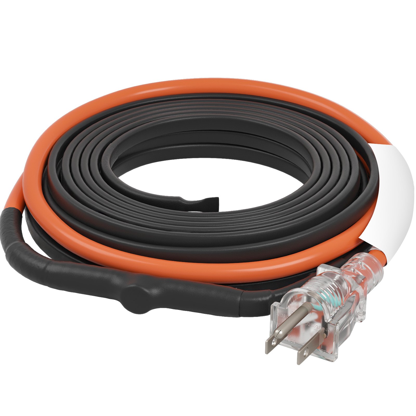 Cable calefactor autorregulable para tuberías, 15 pies, 5W/pie, termostato