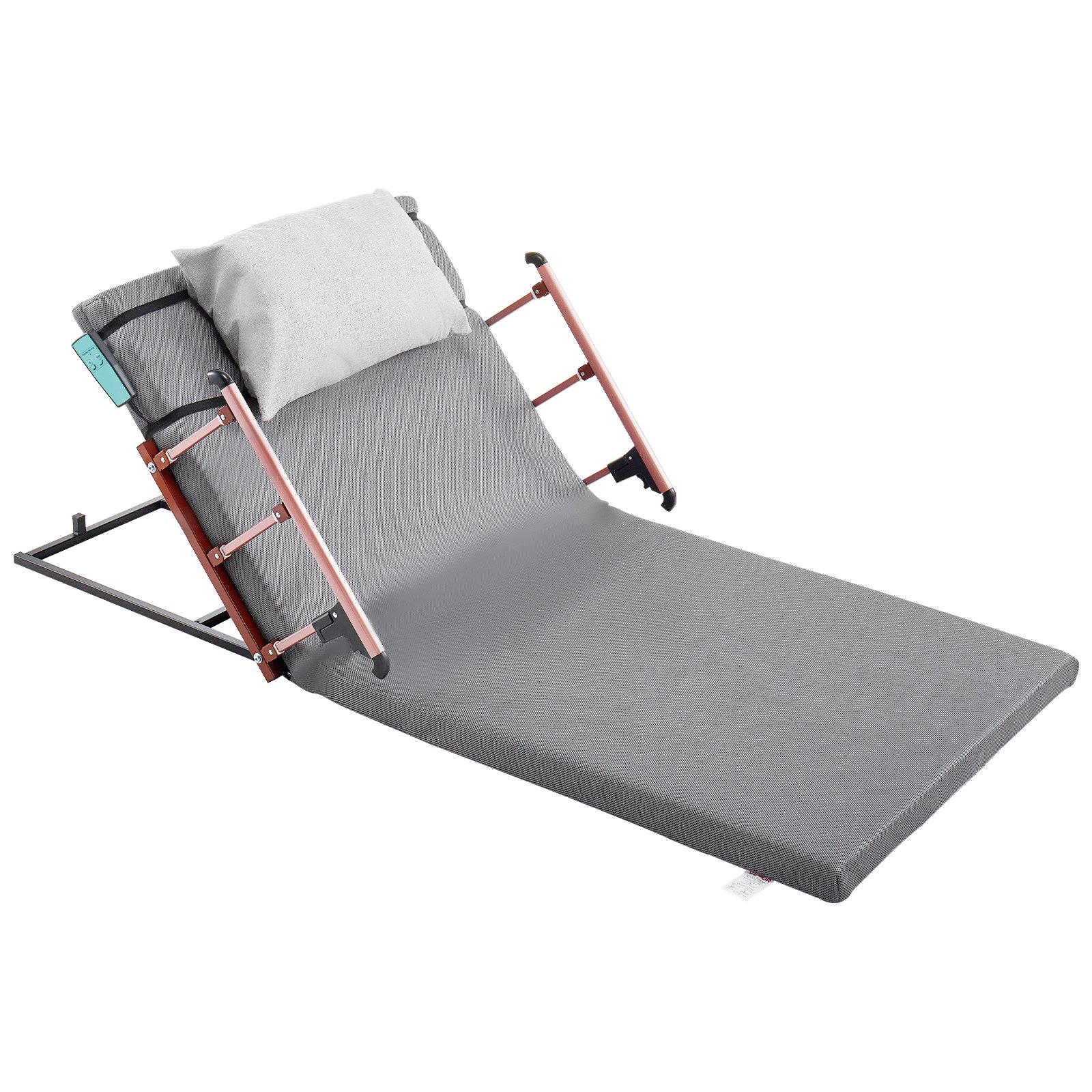 Respaldo eléctrico elevable para cama, 300 libras, ajustable 4-68°, con barandilla.