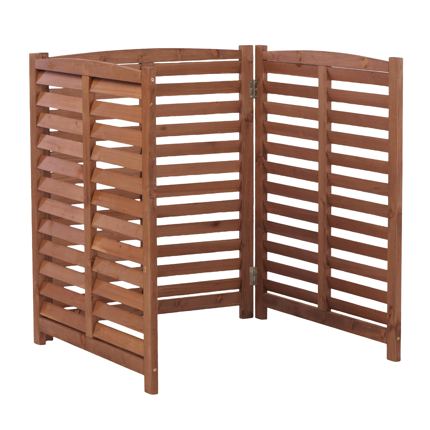 3-Panel Outdoor Air Conditioner Fence 3-Section Outdoor Wooden Screen, Outside Wood Privacy Fence, 32  W X 38  H
