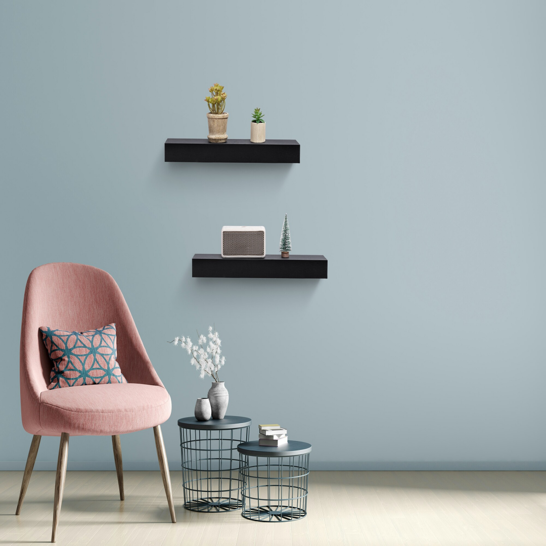 Estantes flotantes de madera negros de 18.11 pulgadas para pared