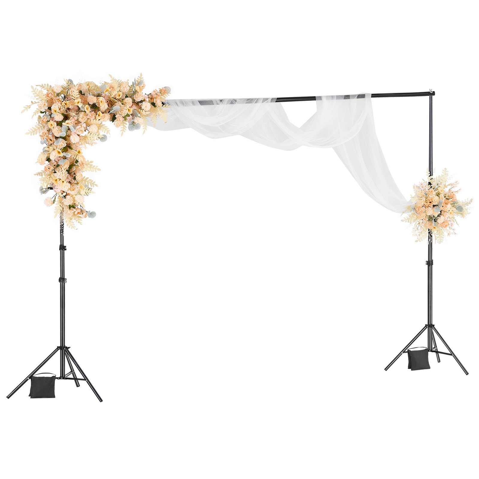 Soporte para telón de fondo de 10 x 10 pies, ajustable, portátil, para estudio de fotos