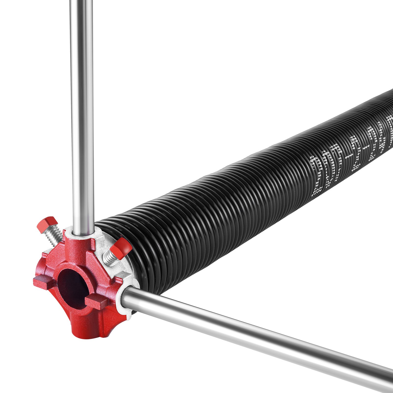 Garage Door Torsion Springs, Pair Of 0.207 X 2 X 24 In, 16000 Cycles, Electrophoresis Black Coated For Replacement, Garage Door Springs With Non-Slip Winding Bars, Gloves And Mounting Wrench