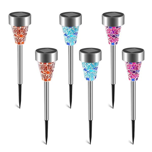 Paquete de 6 Luces Solares de Jardín para Exterior IP44 Resistentes al Agua