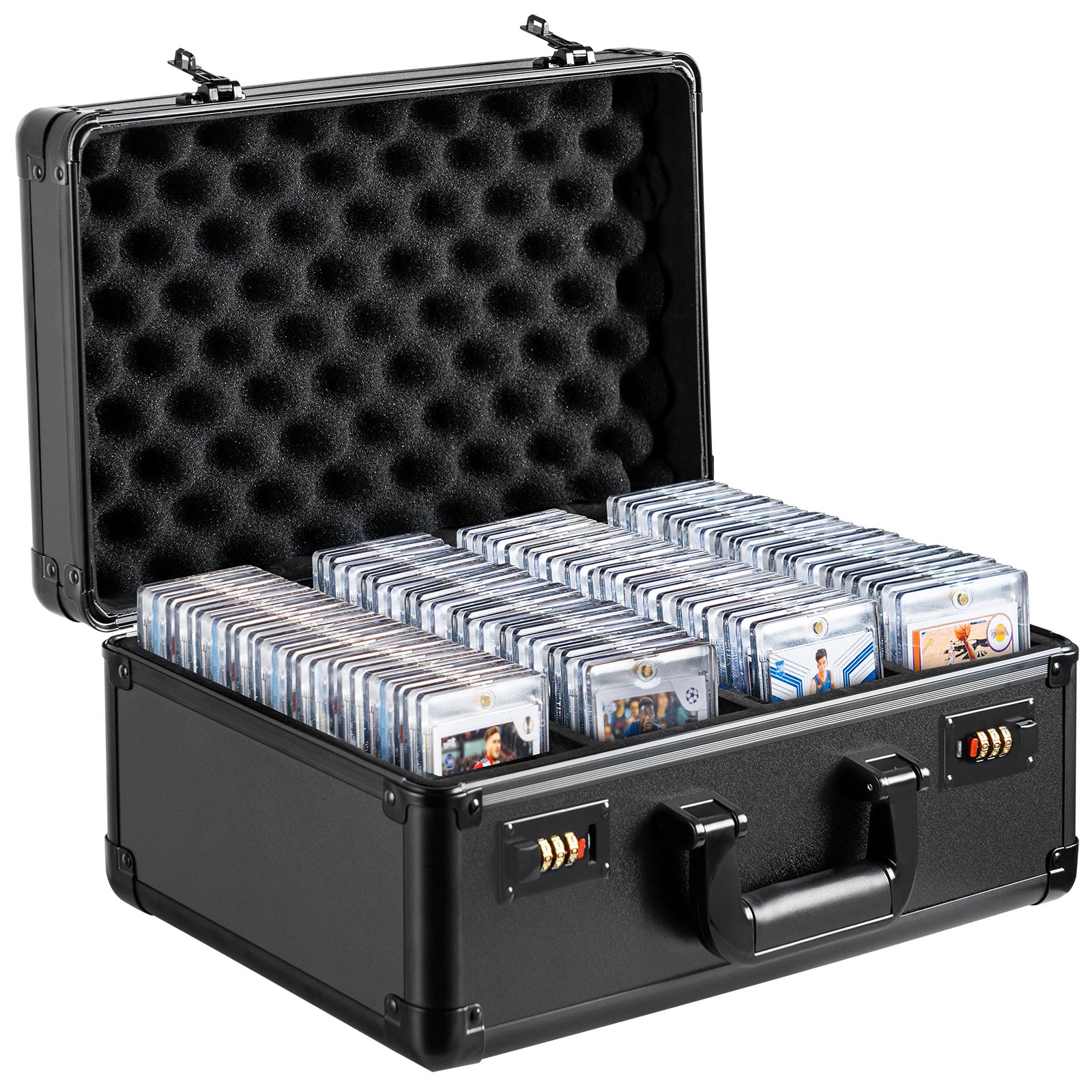 Caja de almacenamiento para 108 tarjetas deportivas PSA, 4 ranuras, cerradura con código