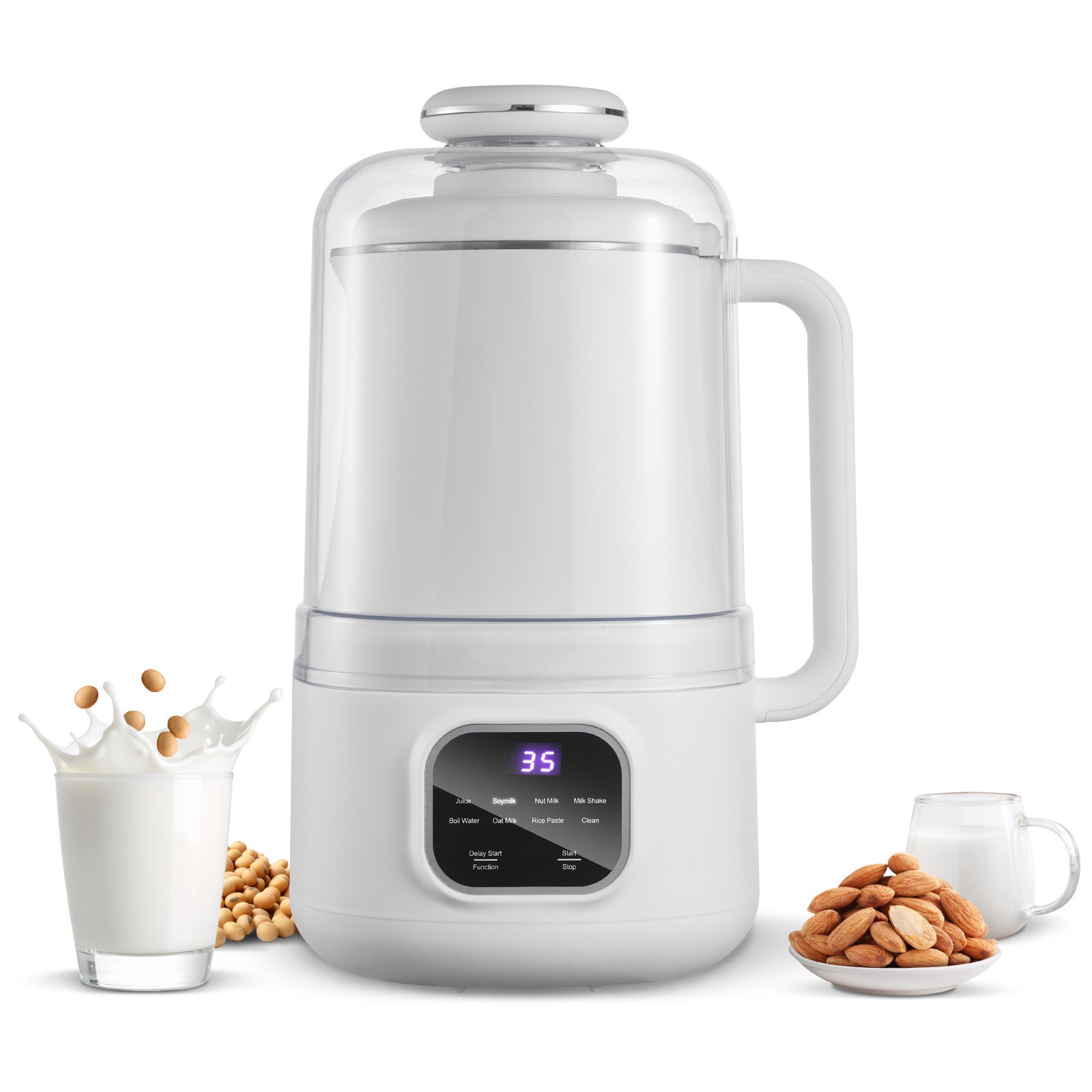 Máquina para leches vegetales 8 en 1, 34 oz, 200W, autolimpiable, con temporizador