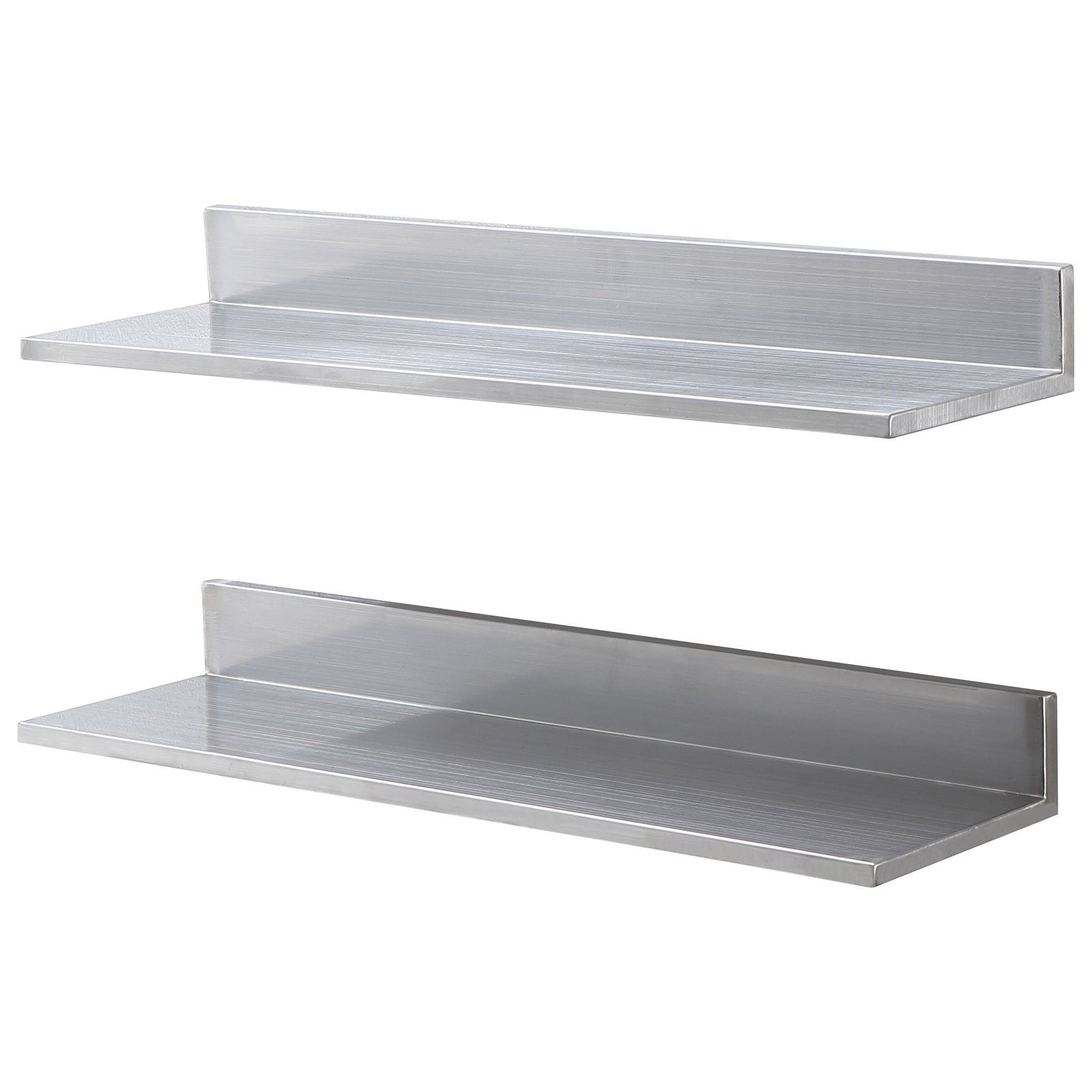 Estante flotante de acero inoxidable 8.6 x 30 pulgadas, 44 libras, para cocina/bar
