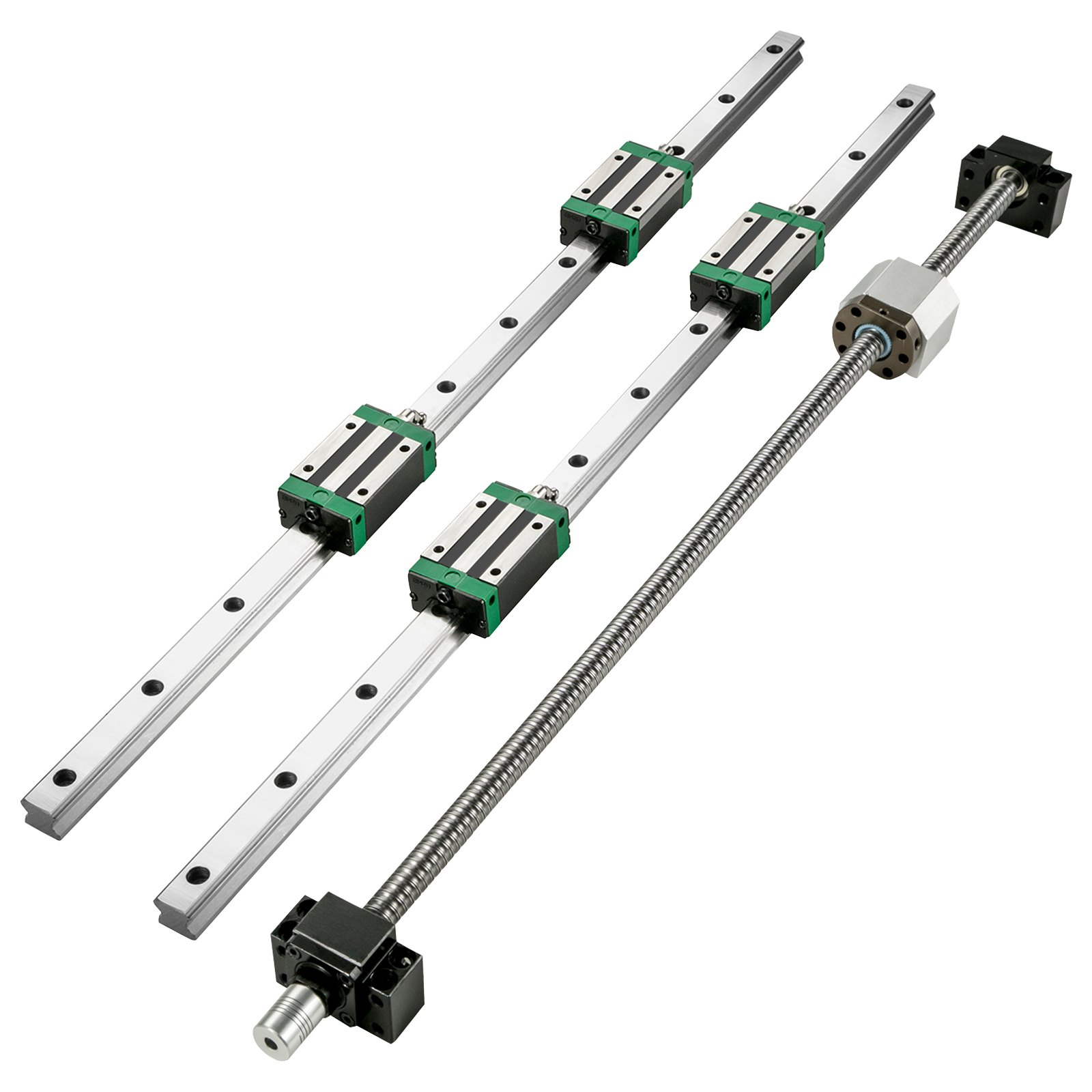 Riel de guía lineal 2 piezas HGR20-1500mm, husillo de bolas RM1605-1500mm, kit BF12/BK12