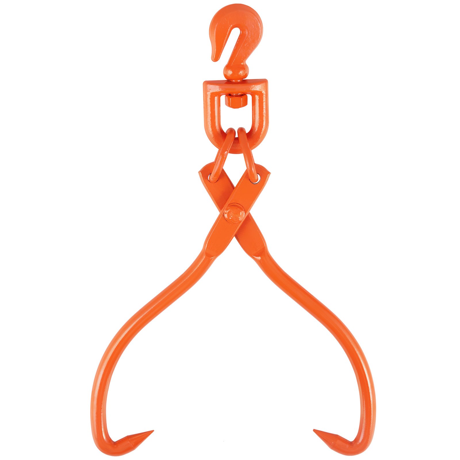 Log Skidding Tongs, 18 Inch 2 Claw Log Lifting Tongs, Heavy Duty Rotating Steel Lumber Skidding Tongs, 772 Lbs/350 Kg Loading Capacity, Log Lifting, Handling, Dragging & Carrying Tool