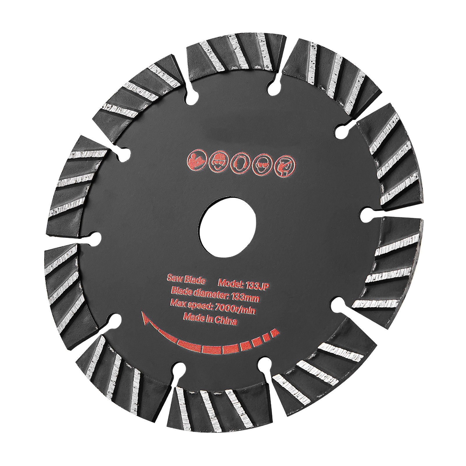 Diamond Blades 5.24 Inch, 5-Pack Wall Chaser Saw Blade Cutting Blade, 0.79 In Arbor, High-Hardness Diamond Segments, 65Mn Steel Core, Dry Wet Cutting, Clean Edges For Concrete Brick Stone Cement