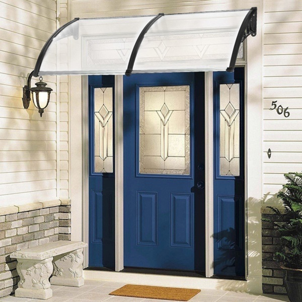 Cubierta de lluvia HT-200 X 1 0 0 para puertas y ventanas con soporte negro