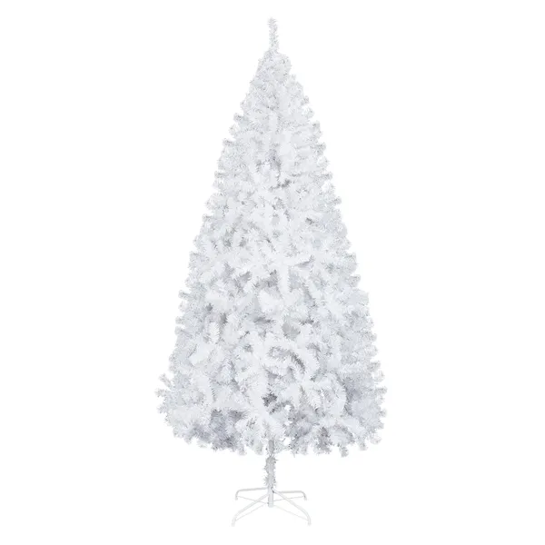Árbol de Navidad nevado de 8 pies con luces y 1349 puntas