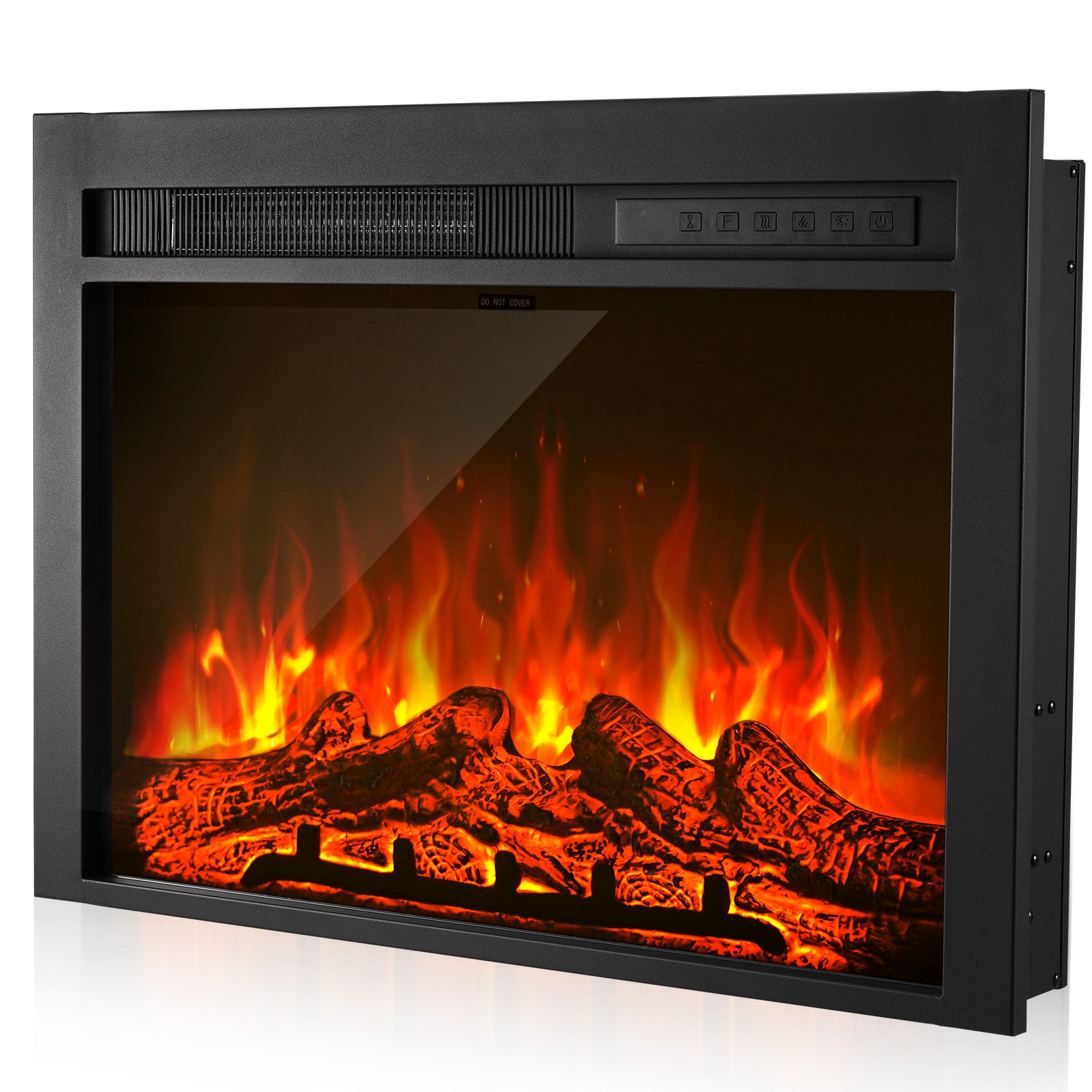 Inserto de chimenea eléctrica 28.5 pulgadas, empotrado/montado, 750W/1500W, 5000BTU.