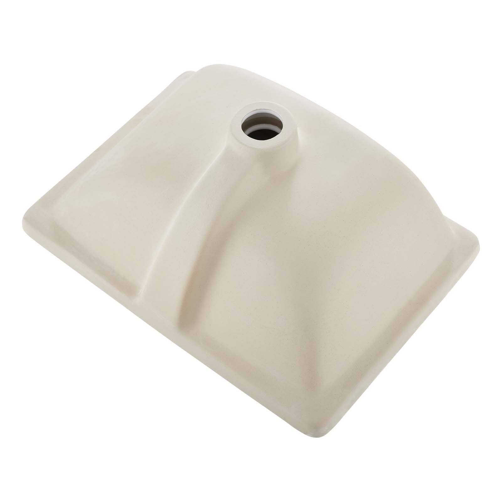 Undermount Bathroom Sink, 18.11 X 12.99 Inch Rectangular White Ceramic Vessel Sink With Overflow Hole, Under Counter Drop In Modern Lavatory Vanity Bath Wash Bowl Basin, Rectangle Small Space