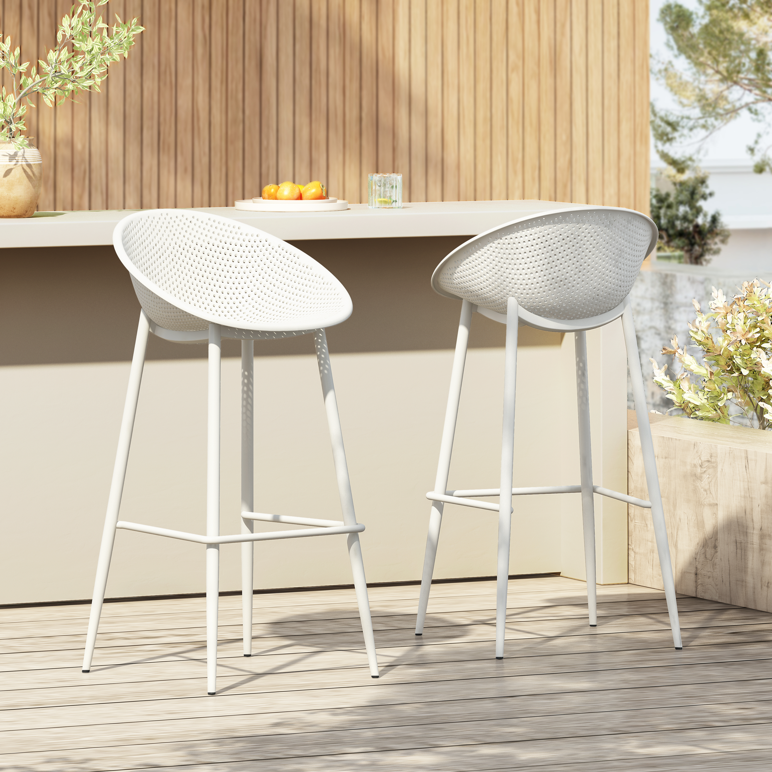Set de 2 taburetes de bar Gable
