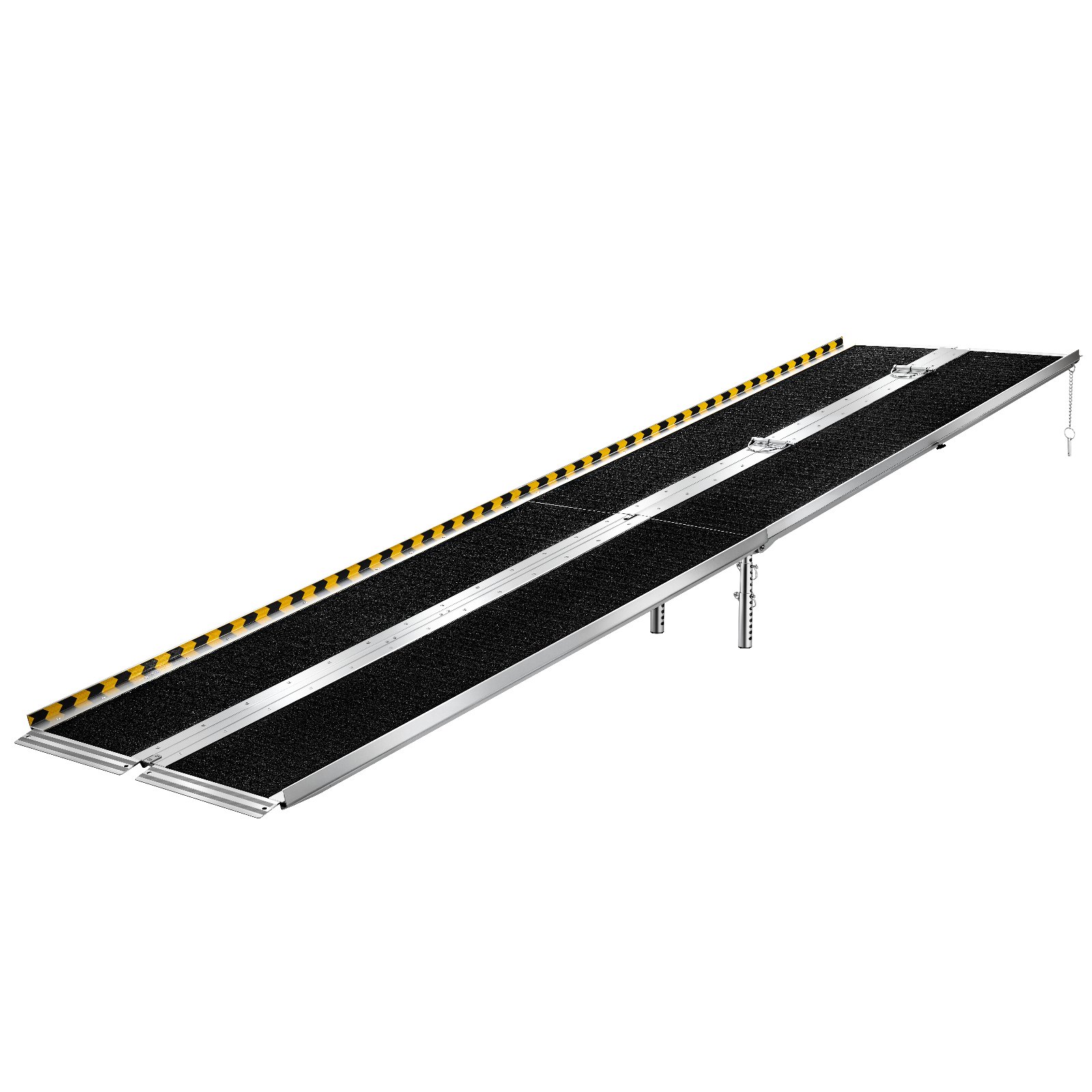 Rampa portátil de aluminio plegable de 10 pies, antideslizante, soporta 800 libras
