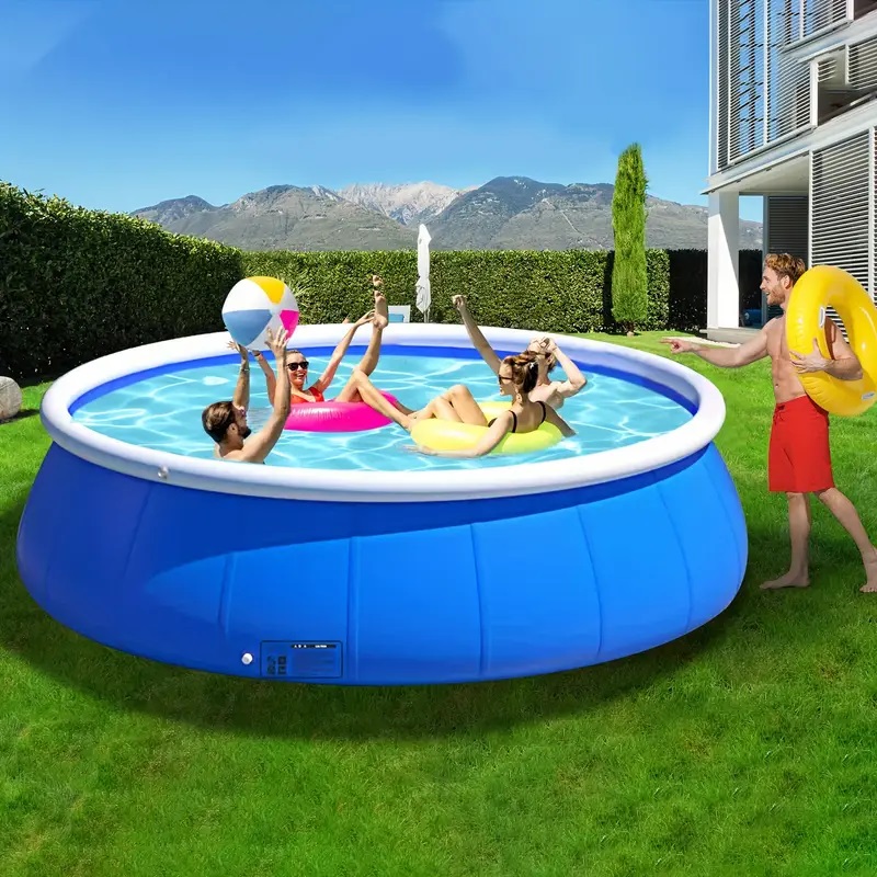 Piscina inflable de malla con diseño de mariposa, 305x76 cm