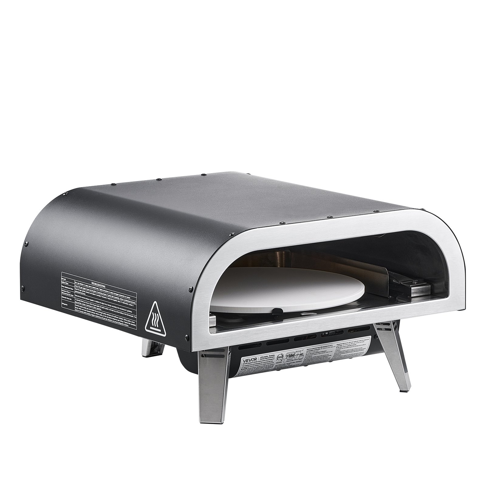 Outdoor Pizza Oven, 12 In Propane Gas Pizza Maker, Portable Pizza-Cooker With  Electric Rotation, Thickened Pizza-Stone, Carry Bag, Propane Pizza-Oven For Outside Backyard Patio Camping, Black