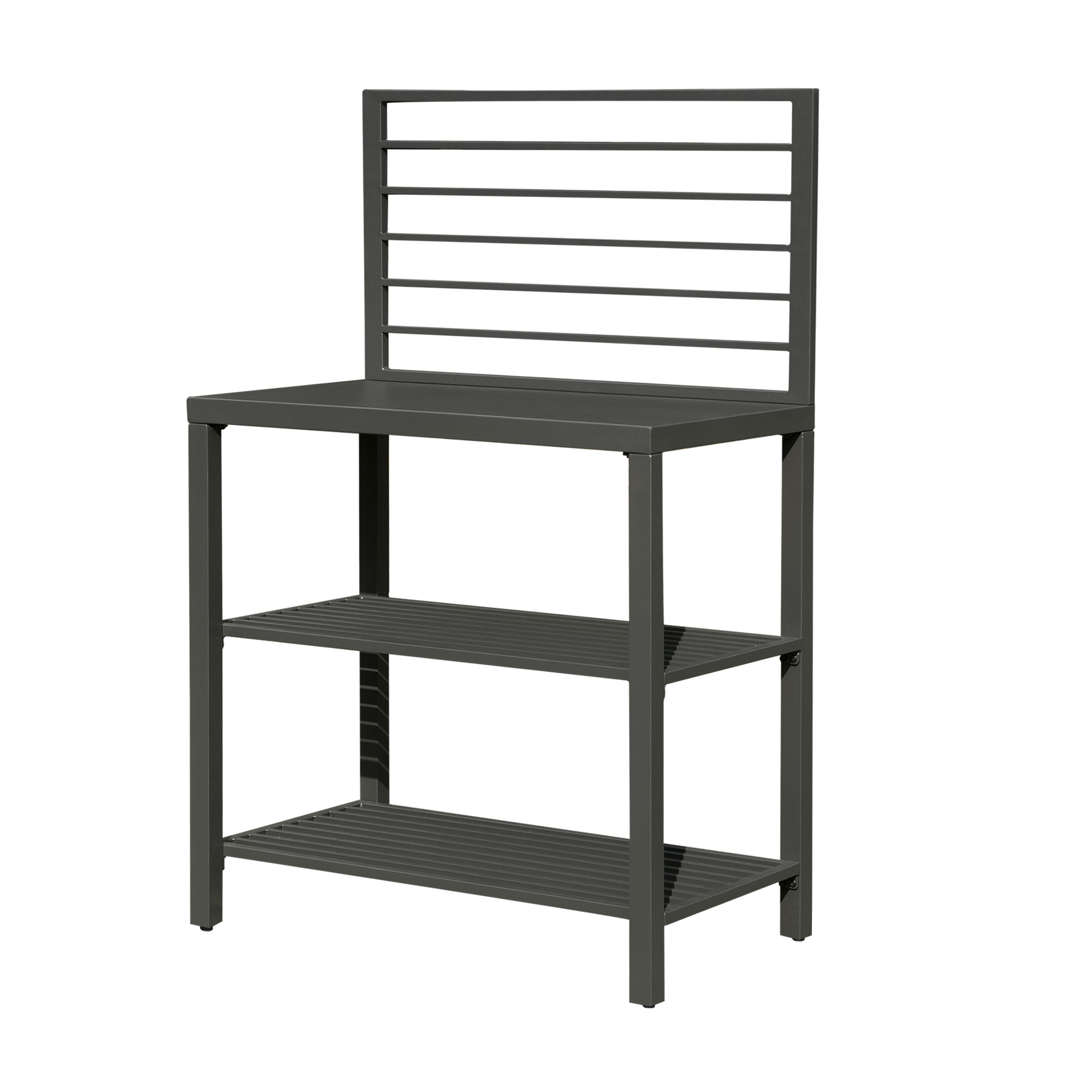 Outdoor Kitchen Island With Storage, Aluminum Kitchen Storage Island Kitchen Food Prep Table With Double Storage Rack, Freestanding Bar Center With Protective Cover Indoor Outdoor