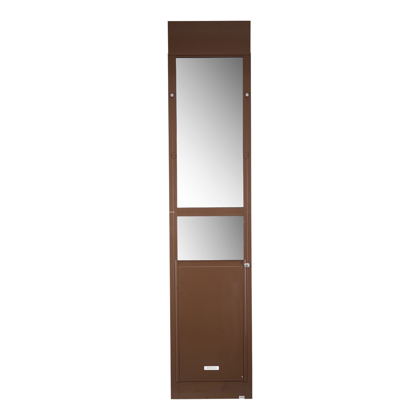 Dog Door For Sliding Glass Door, 75 7/8 To 80 11/16 In Adjustable Height, Aluminum Alloy Frame With Rotating Hinges, Lock Design, 13 5/8 X 23 5/8 In Flap, Sliding Glass Pet Door For Renters