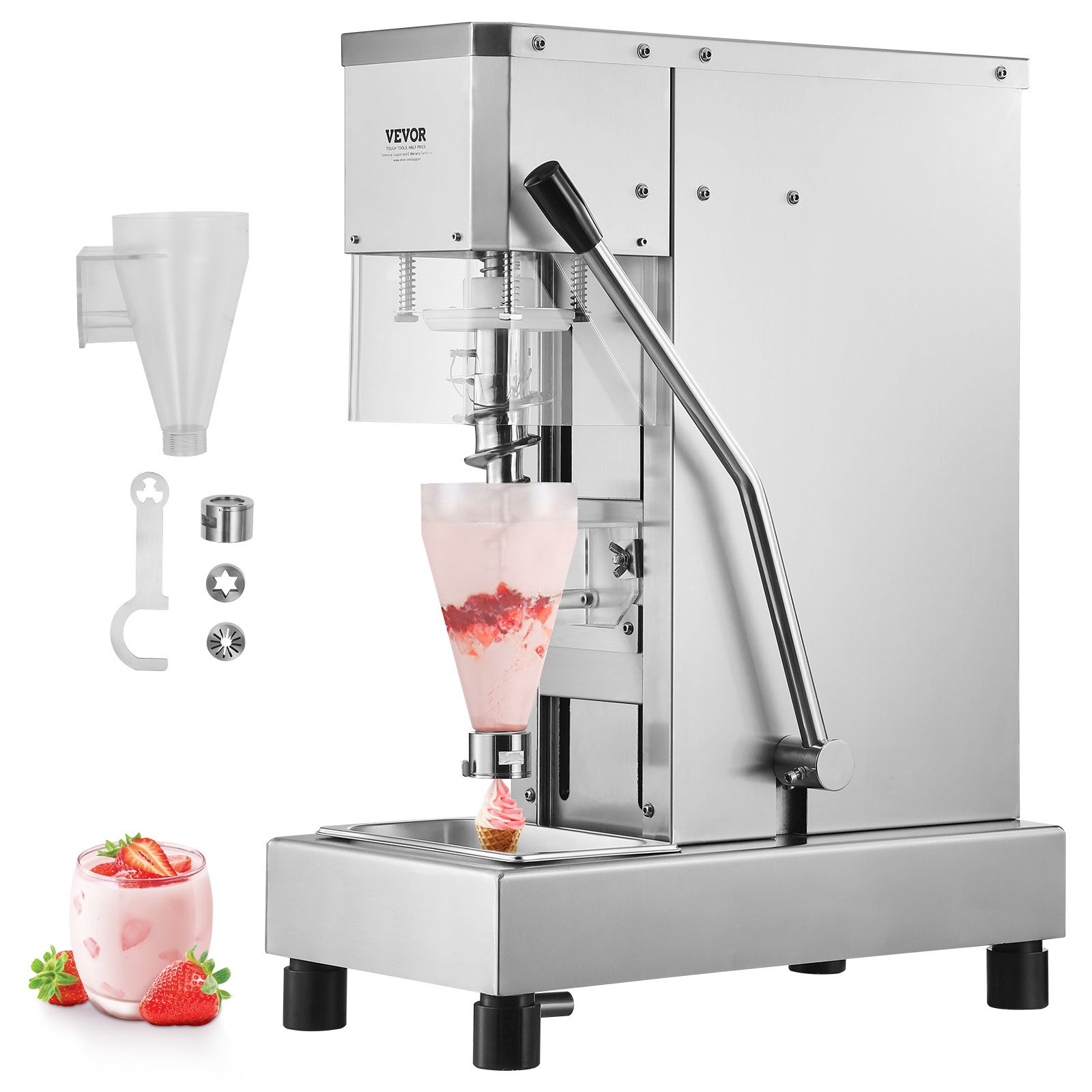 Ice Cream Blender 750W  Ice Cream Mixer Stir Machine 304 Stainless Steel
