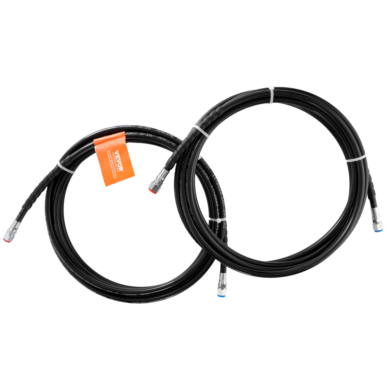 Outboard Hose Kit, 20 Ft Hydraulic Steering Hose, 2-Piece Leak-Proof TPEE Hydraulic Boat Hoses, Compatible With Marine Hydraulic Outboard Steering Boat System Up To 300 HP