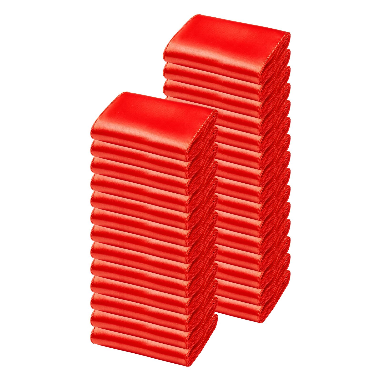 Lazos de satén para sillas, 100 piezas, 7 x 108 pulgadas, rojo, para eventos