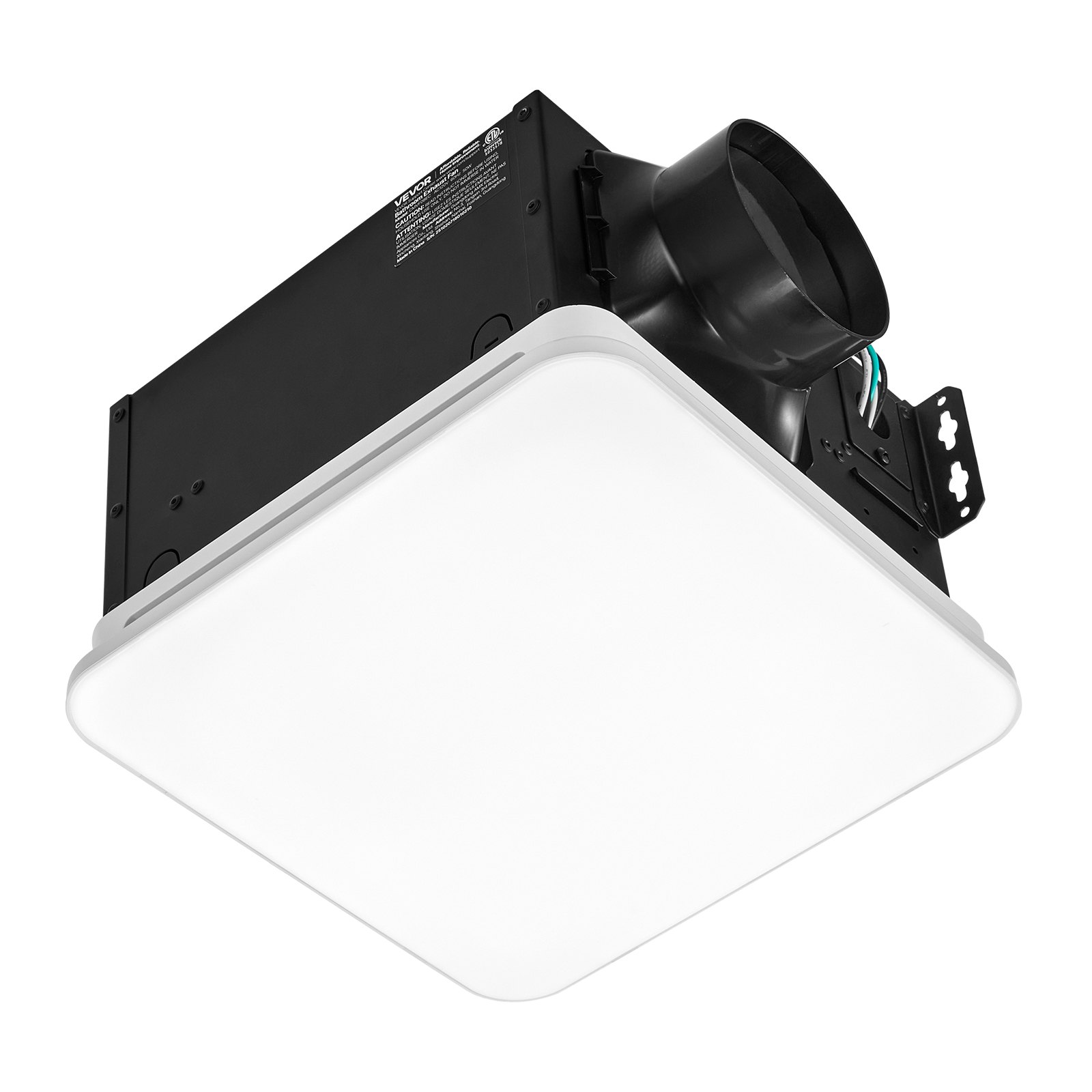 Bathroom Exhaust Fan With LED Light, 80 CFM 4000K Bathroom Vent, 1.5 Sones Low-Noise, Premium Motor Ceiling Fan For Laundry Room, Storage Room, Home Ventilation, White