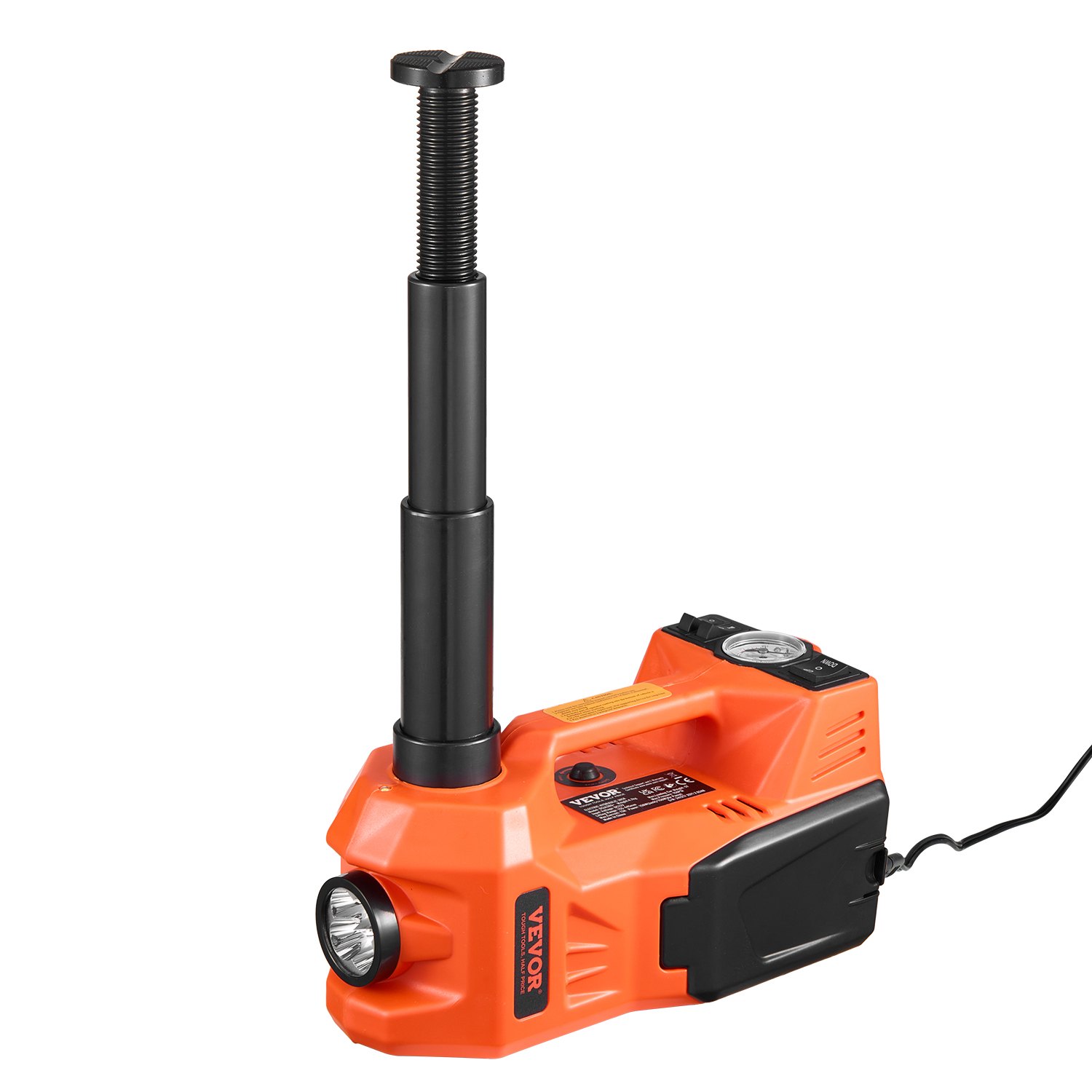 Gato eléctrico para auto 5 toneladas / 11000 libras con inflador y luz LED
