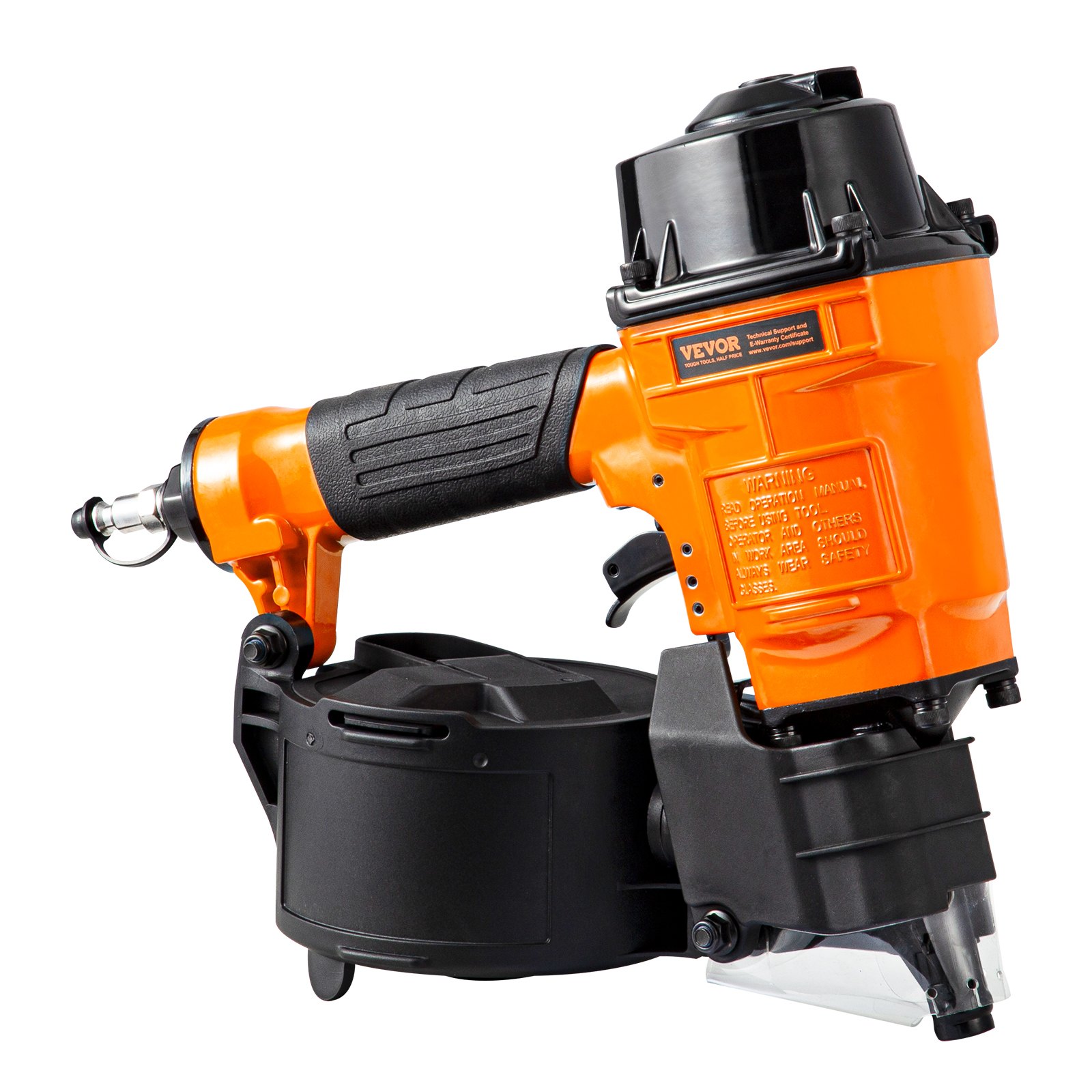 Coil Siding Nailer MCN55, 1 Inch To 2-1/4 Inch 15 Degree Pneumatic Siding Nail Gun, 70-120PSI Air Coil Nailer For Siding, Pallet Sheathing, Fencing, Decking