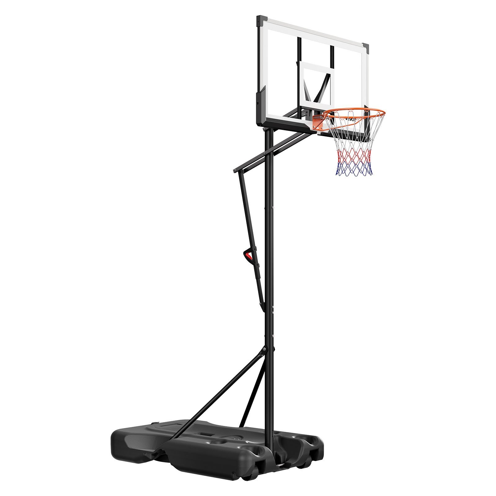 Portable Basketball Stand, 10 Ft Height Adjustment Basketball Hoop & Goal, Portable Basketballs Hoop With 54 Inch PC Backboard & Wheels For Kids, Teens, Adults In Driveways, Pools, Schools