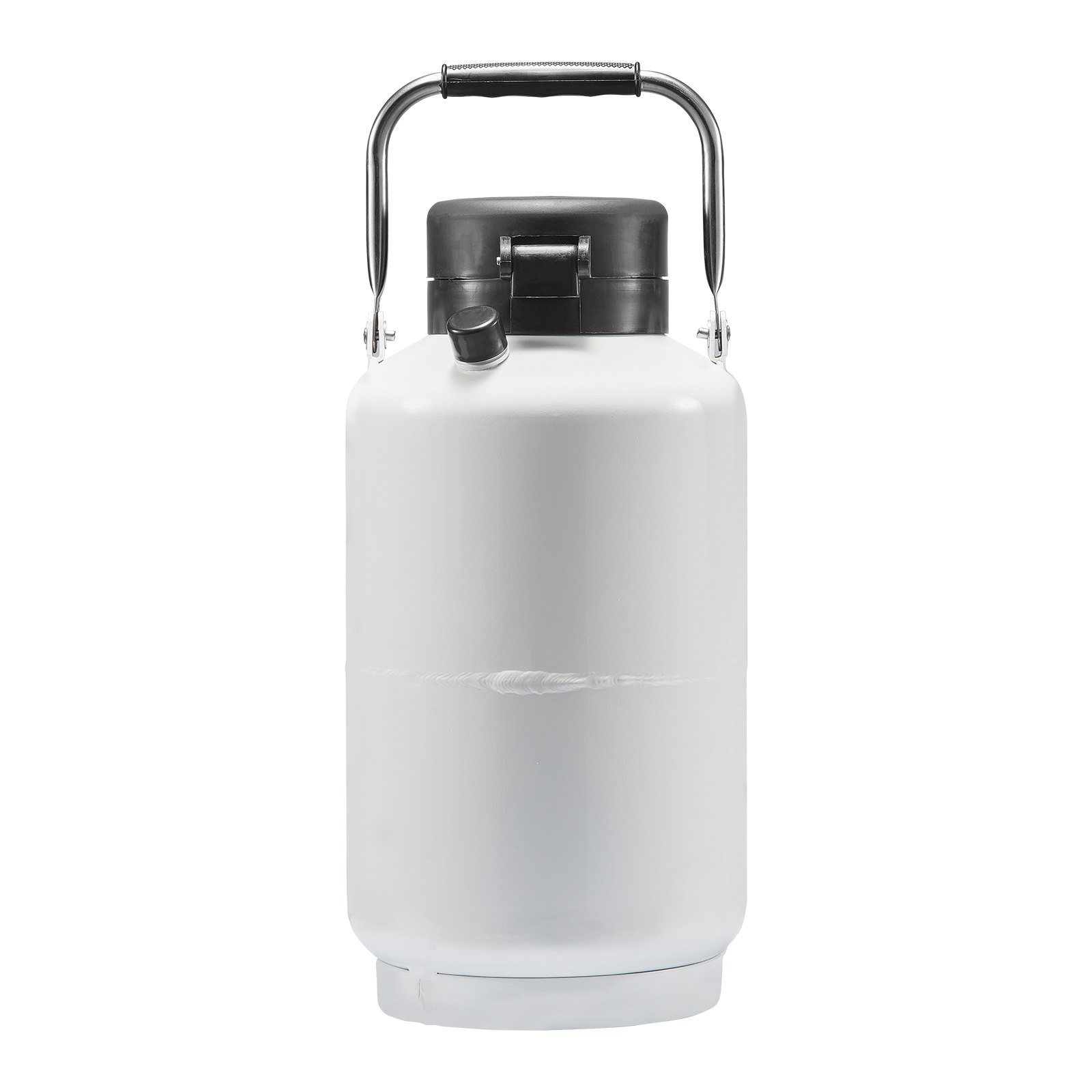 Tanque de nitrógeno líquido 3 L, aleación de aluminio, contenedor Dewar, 6 recipientes