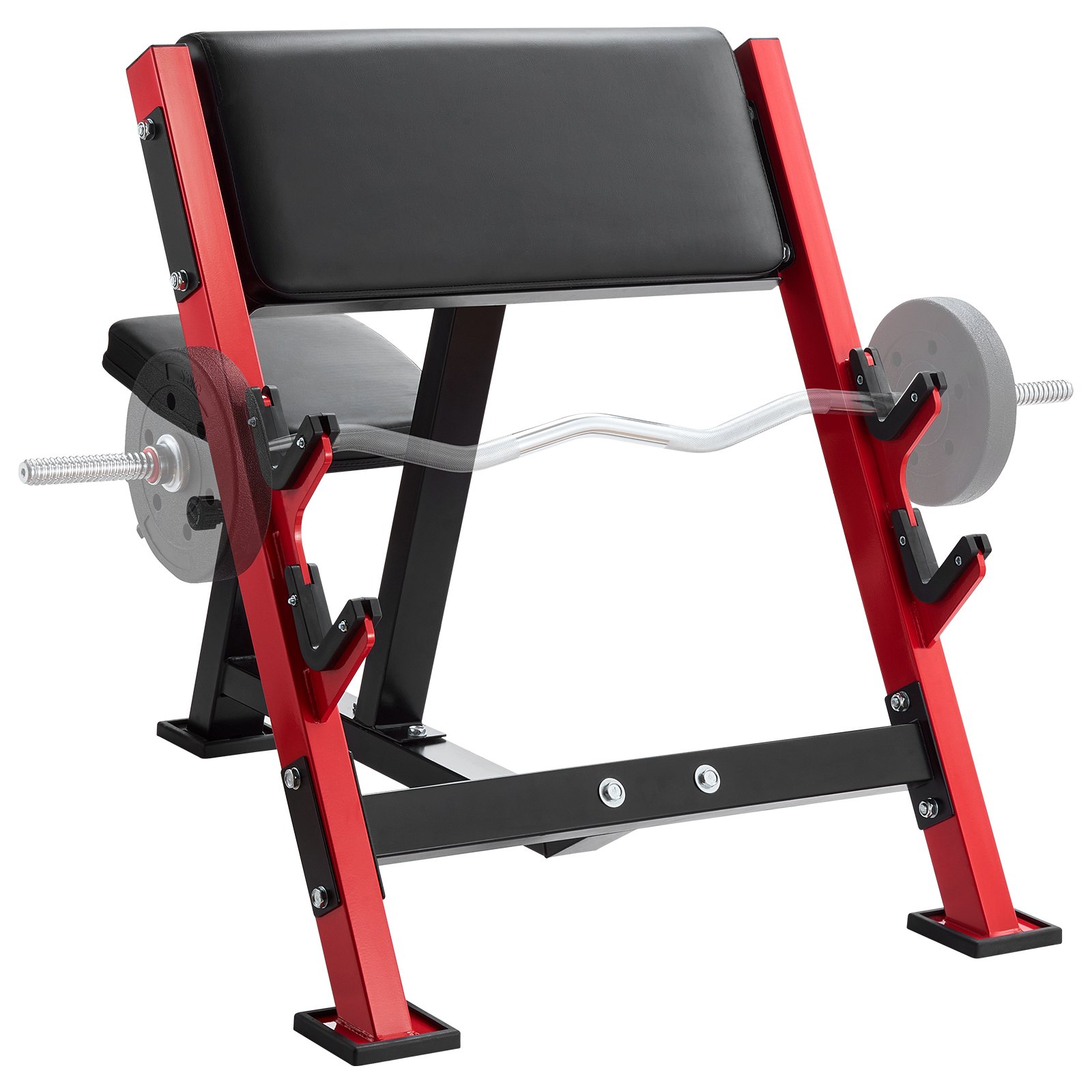 Banco para curl de bíceps, carga máxima 660 libras, ajustable, con soportes
