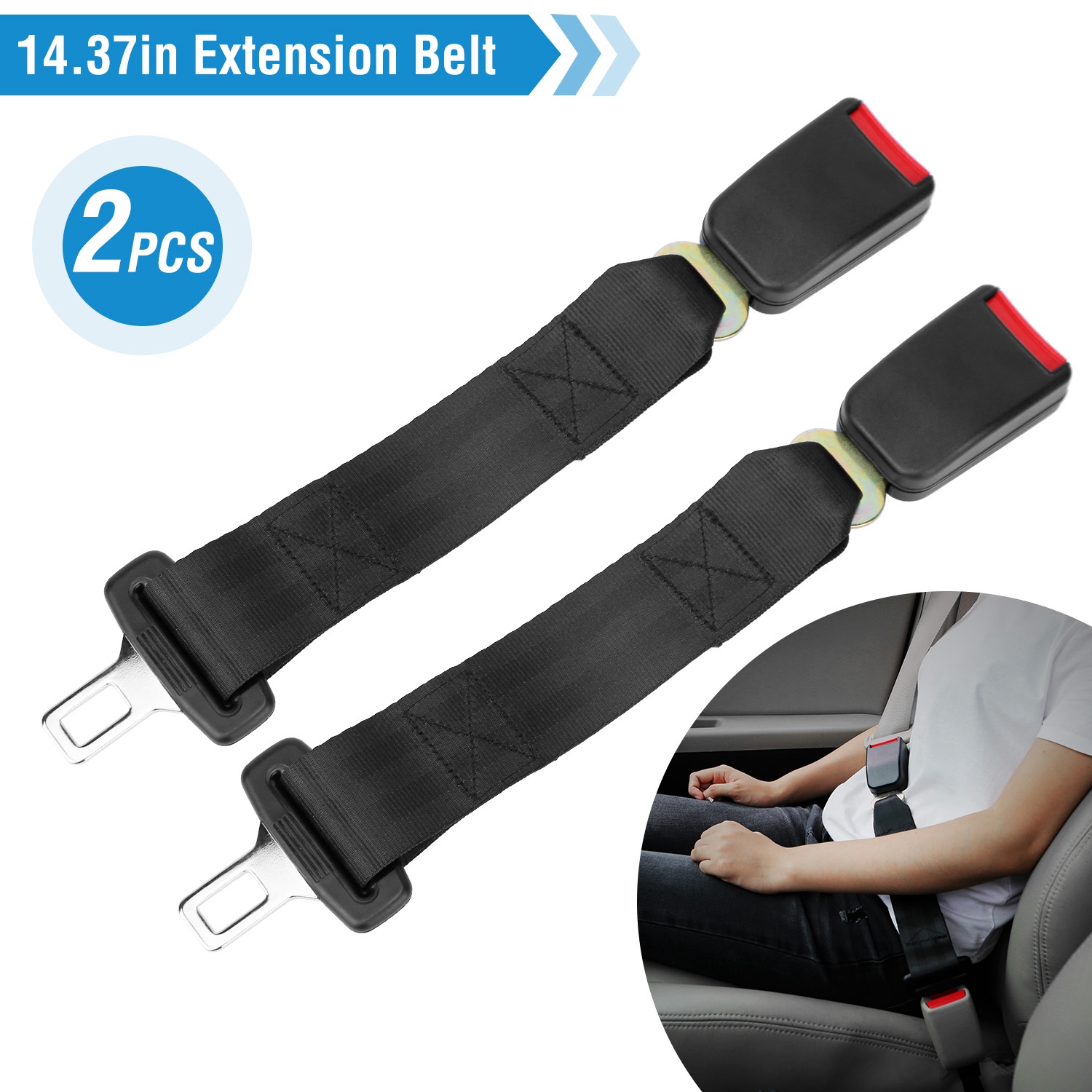 Extensor de cinturón de seguridad para coche de 14.37 pulgadas