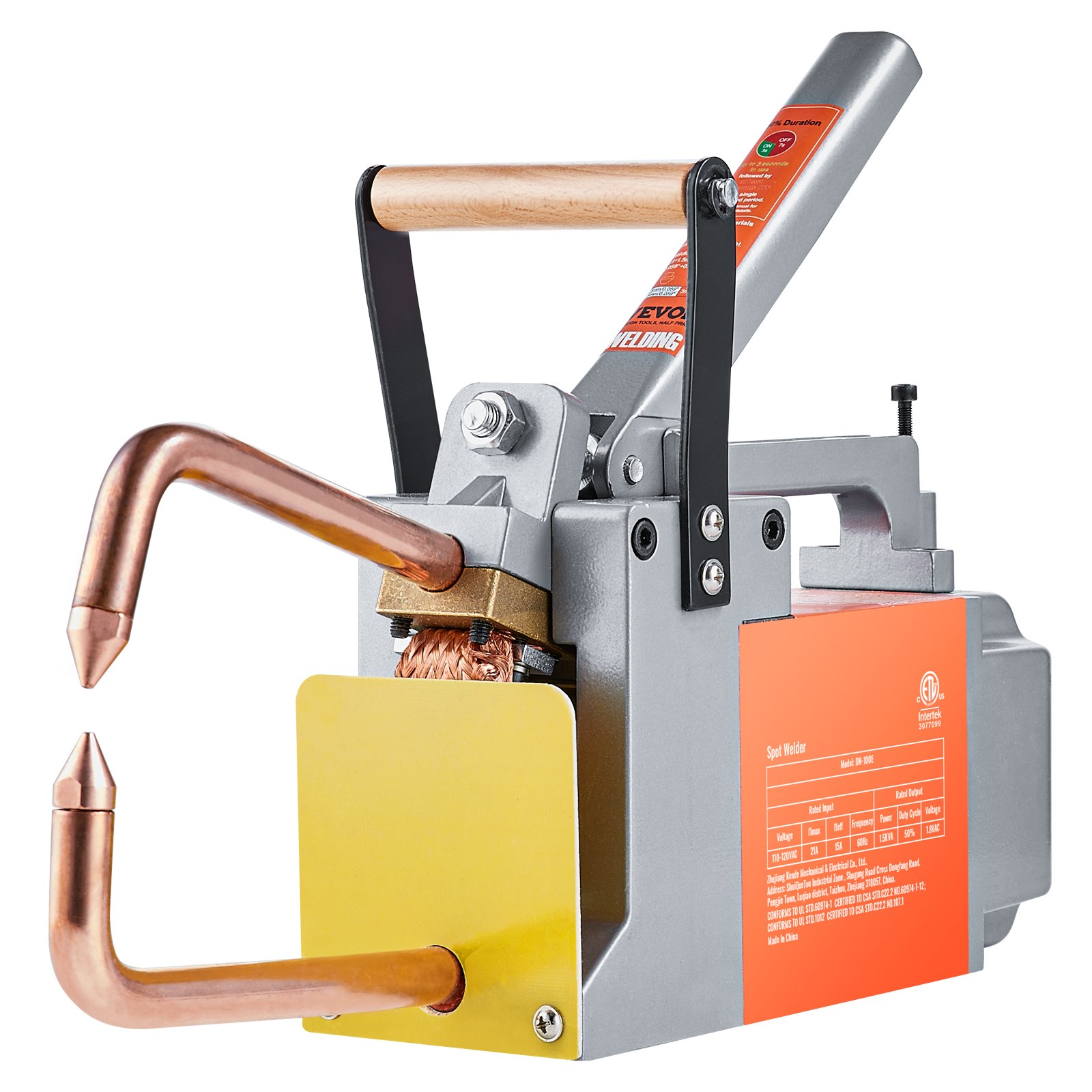 Portable Spot Welder, 1/8-inch Spot Welder Machine With 1.5KVA Input Capacity, Handheld Welding Tip Gun, Metal Sheet Spot Welding Machine For Steel Plates