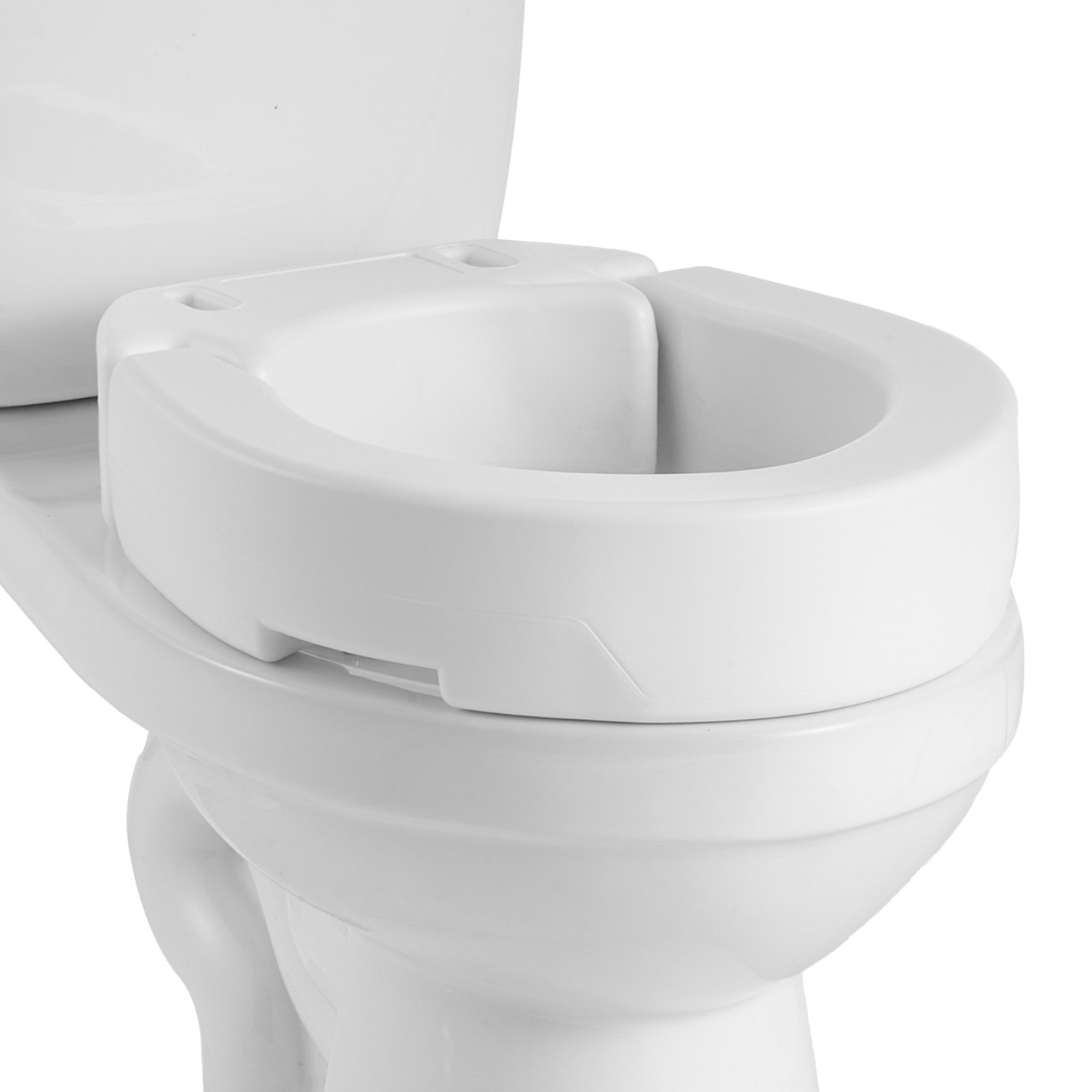 Raised Toilet Seat, 300 Lbs Load Capacity, 3.5-Inch Lift Height, Commode Elevated Toilet Seat Riser With Enlarged Opening For Seniors, Elderly, Handicap, Disabled, And Adults, Fits Round Bowl