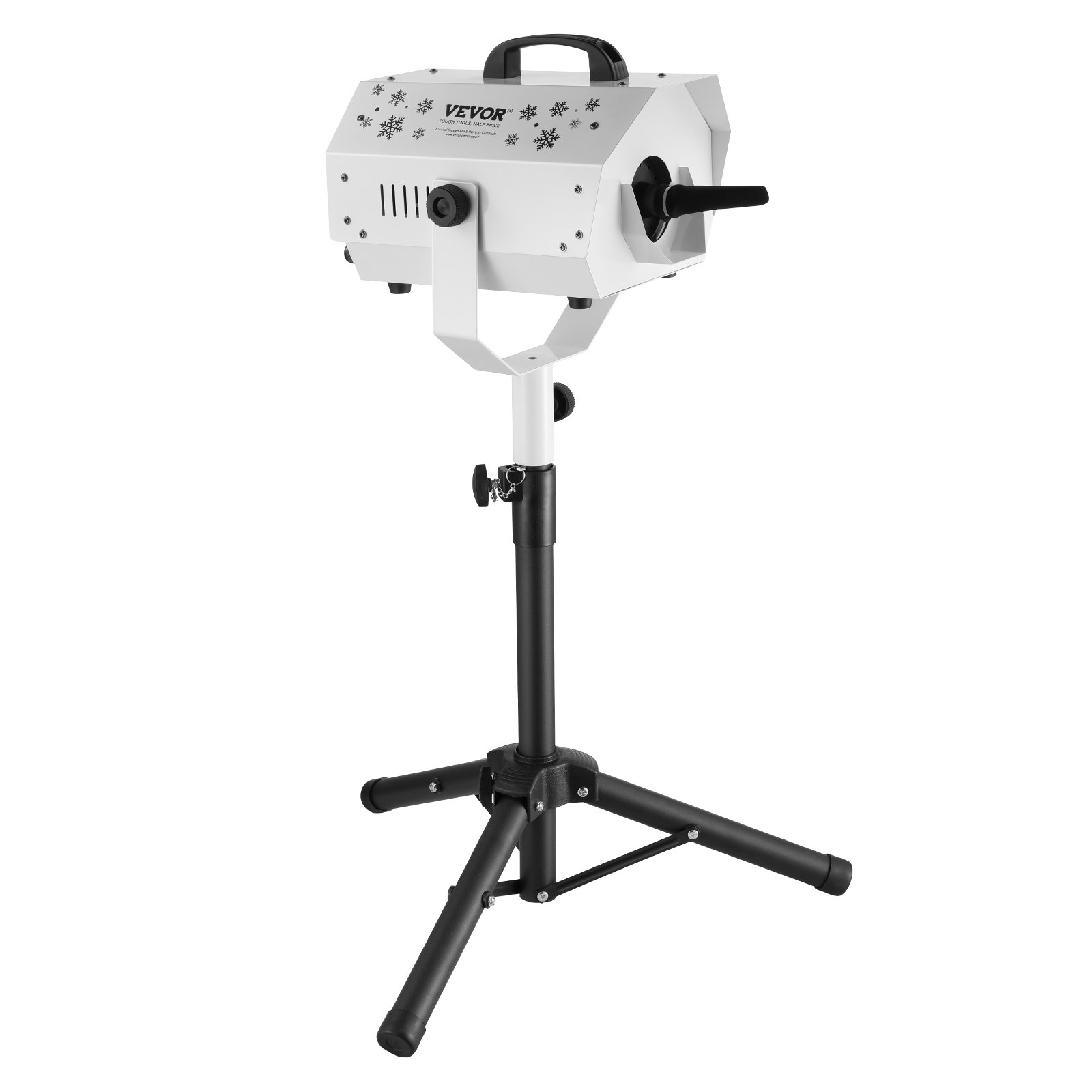 Máquina de nieve de 1200W con soporte de altura ajustable.