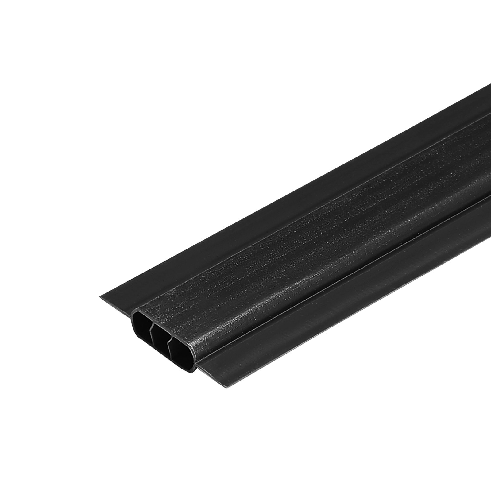 Lamas de privacidad de doble pared con alas para cerca de malla de 8 pies de alto, negras