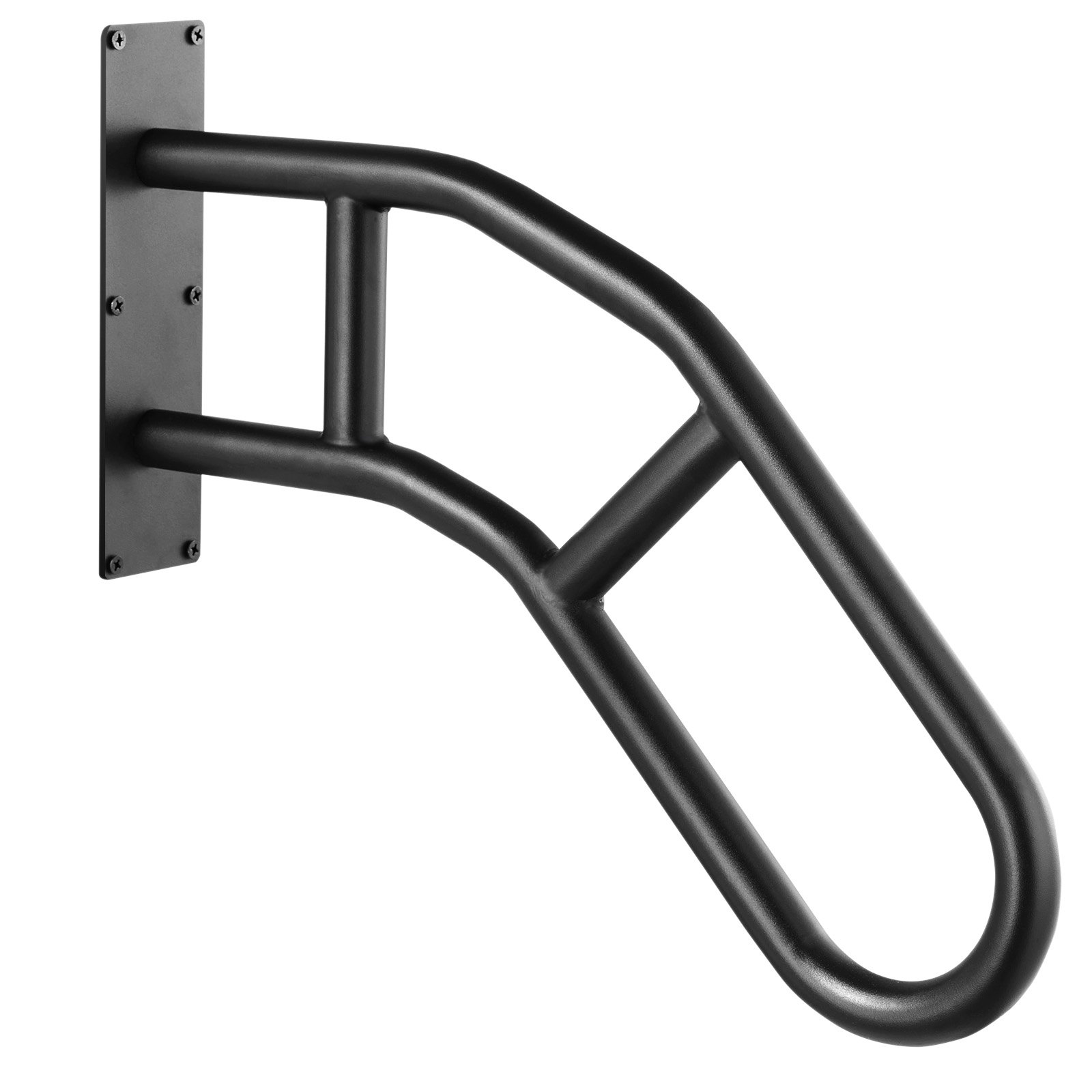Handrails For Outdoor Steps, 32" Length Wall Mount Safety Railings For 1-3 Steps, U-Shaped Handrail With Matte Black Finished, Stair Handrails For Kids, Elderly, Pregnant Women, Disabled