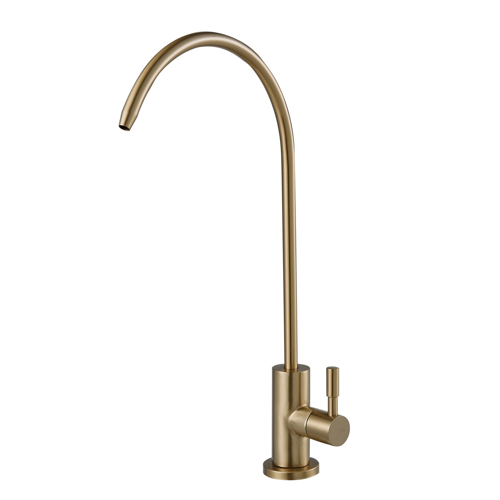 Grifo de acero inoxidable sin plomo para filtro de agua RO, válvula de latón, oro cepillado