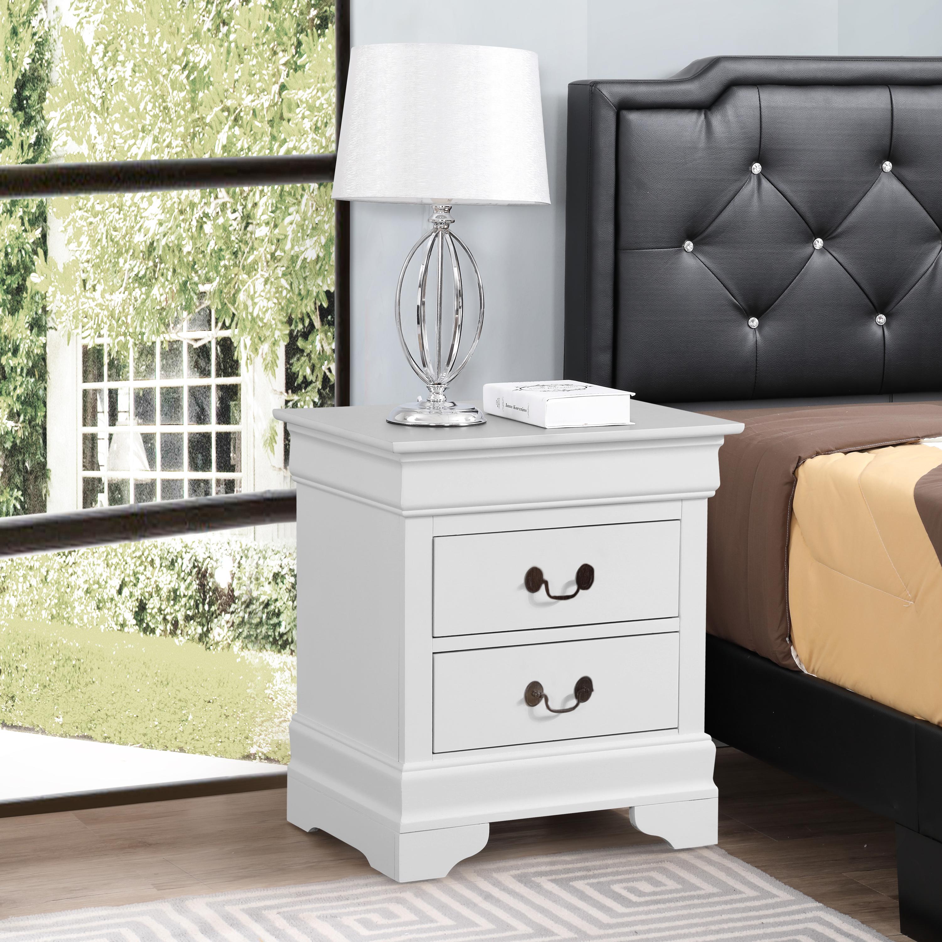 Louis Phillipe  White Traditional Nightstand