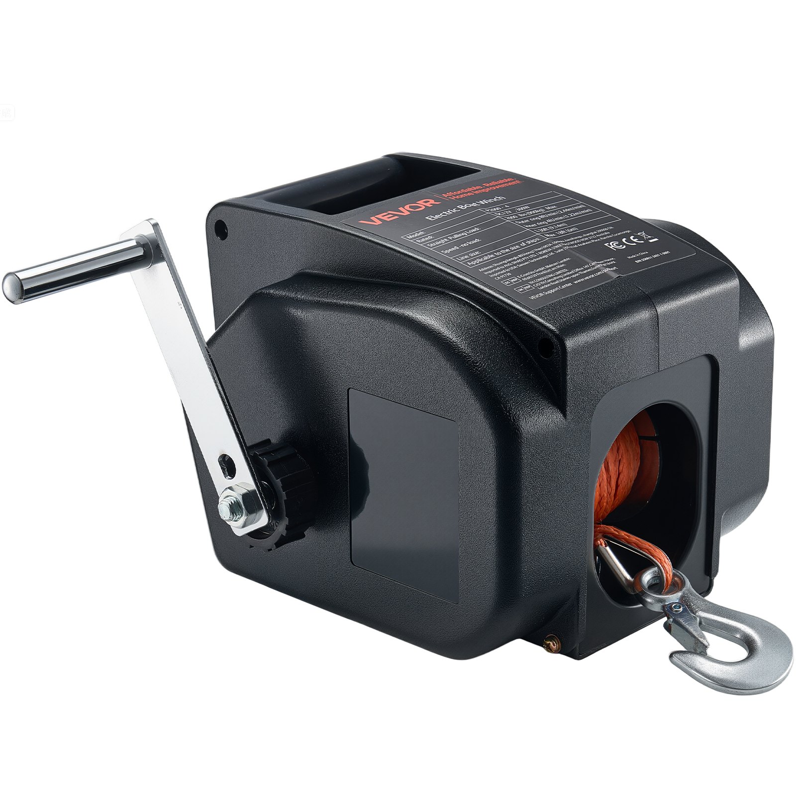 Cabrestante Eléctrico Reversible 12V DC 300W para Barcos de hasta 2000 libras