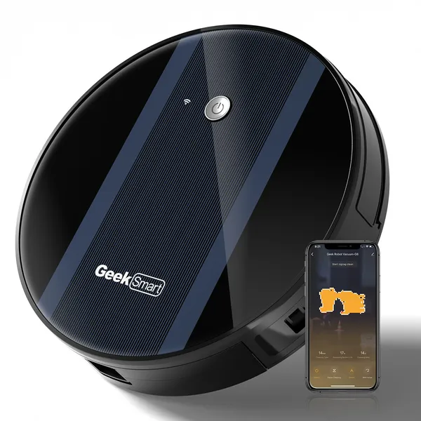 Robot aspirador Geek Smart G6 ultradelgado 1800Pa con control por app y carga automática