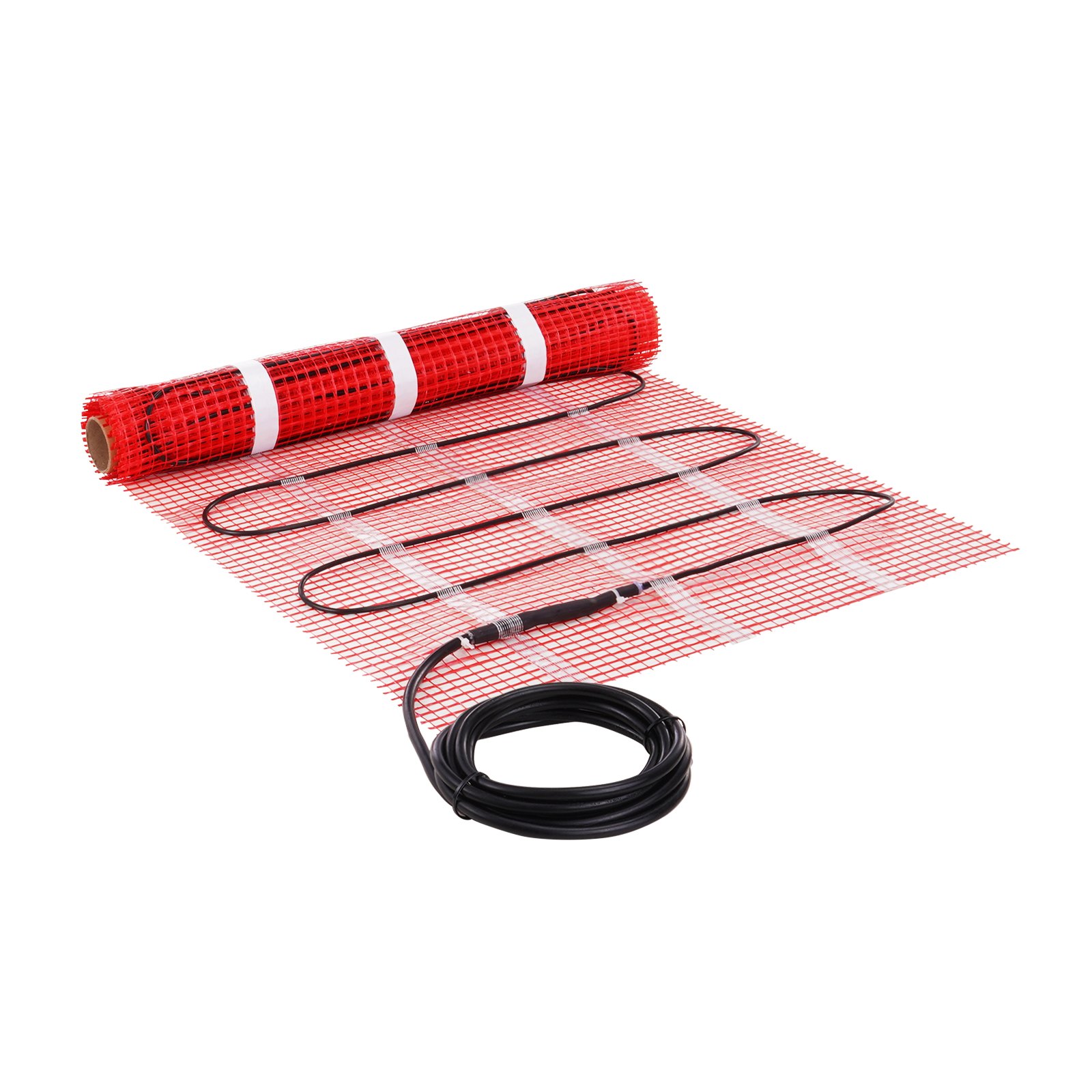 Floor Heating Mat,10 Sq.ft. 14℉-113℉ Electric Radiant Floor Heated Warm System With Digital Floor Sensing Thermostat, 110-120V  Includes Installation Monitor, Adhesive Back For Easy Installation