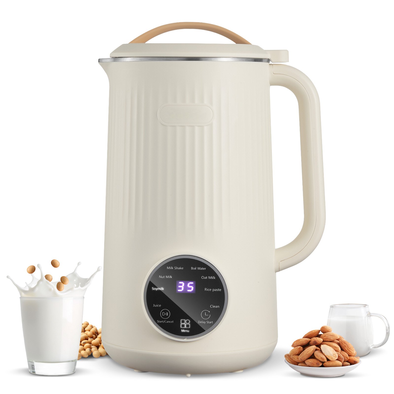Máquina para leches vegetales 8 en 1, 34 oz, 180W, con autolimpieza y retraso