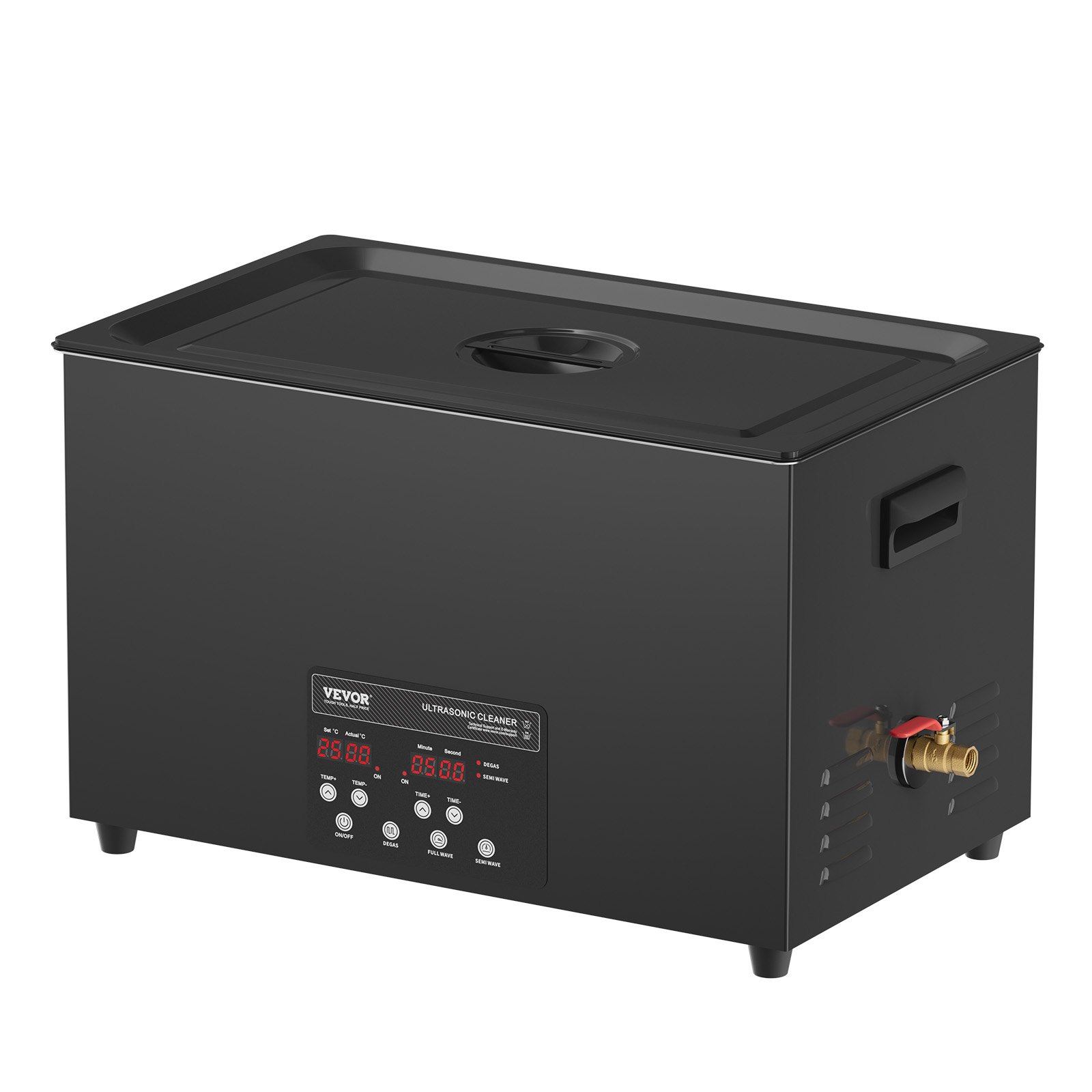 Limpiador ultrasónico digital industrial 30L, 600W, 40kHz con temporizador y calentador
