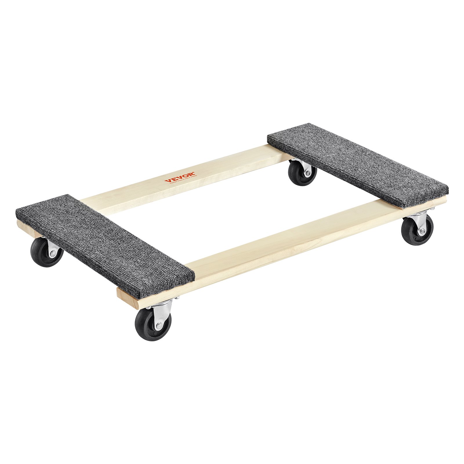 Furniture Dolly, 1000 Lbs Load Capacity, 18' X 30', 4 X 3' PP Swivel Casters, Heavy Duty Hardwood Furniture Moving Dolly, Mover's Dolly, Moving Cart With Wheels For Heavy Furniture Home Cleaning