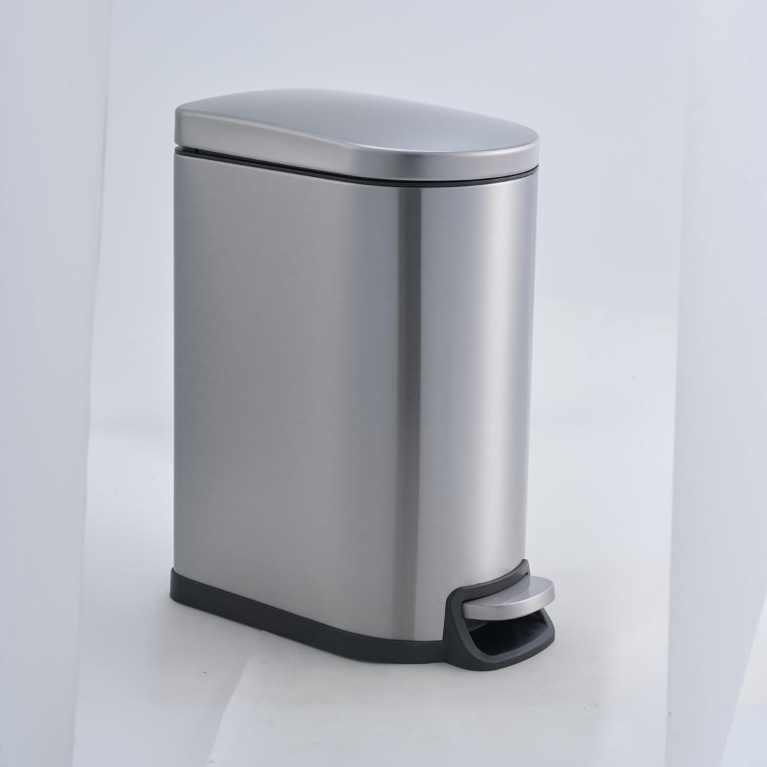 Bote de basura de cocina SSTC103-10L-S, acero inoxidable, 10L