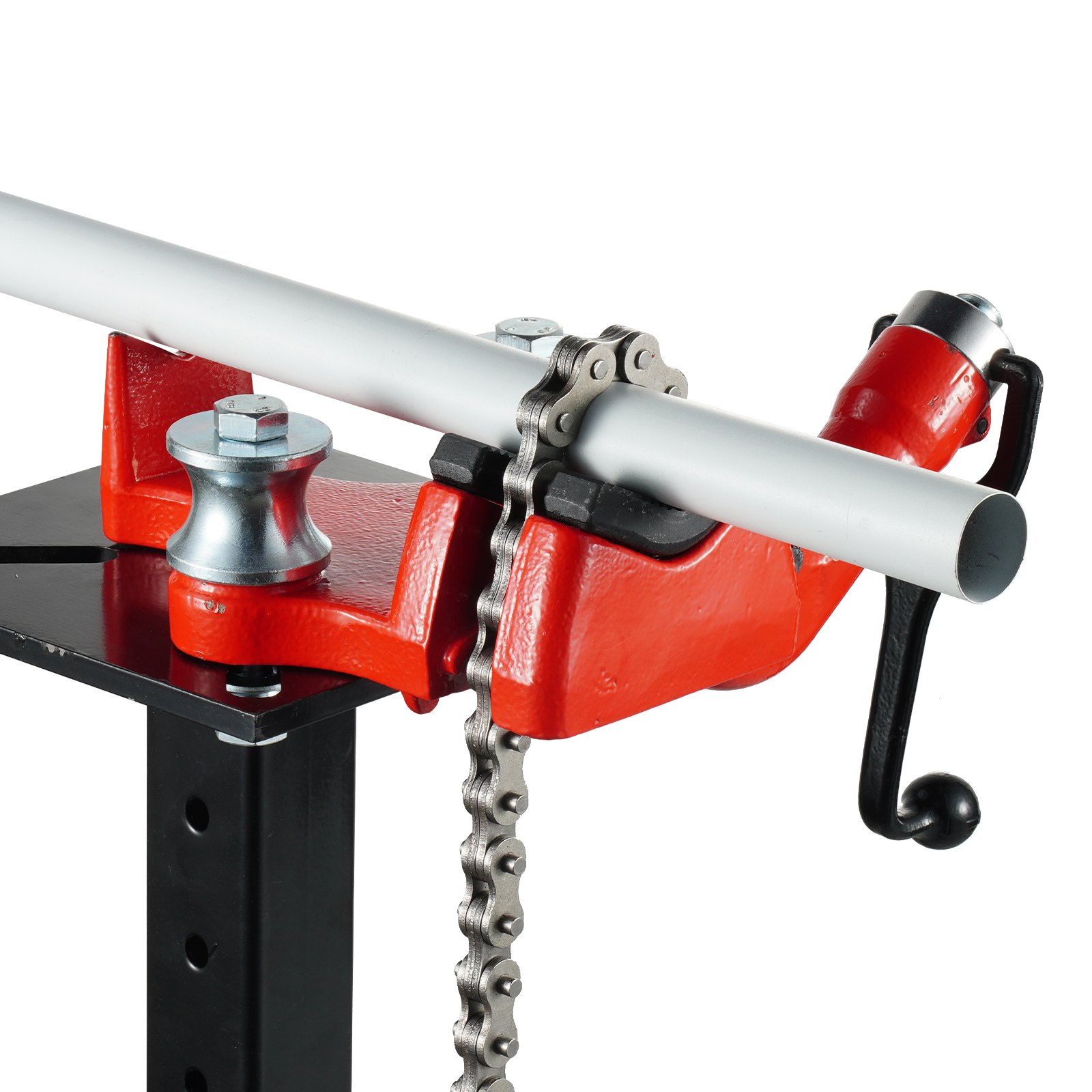 Tornillo de banco de cadena para tuberías, capacidad 1/8"-5", cadena 26 pulgadas